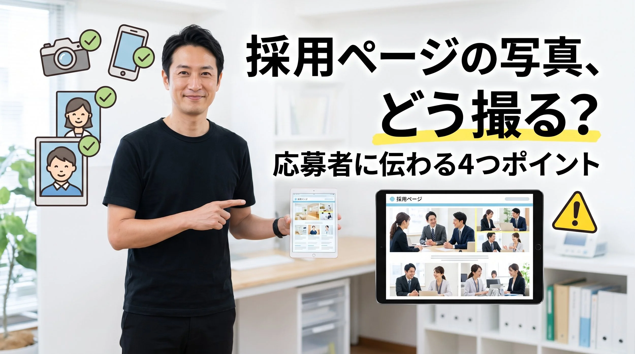 採用ページの写真撮影ガイド｜応募者に伝わる4つのポイント