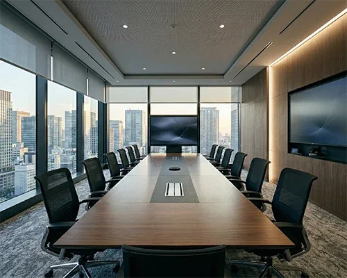 オフィスの内装写真のイメージ。会社概要等のオフィス紹介やブランドイメージ画像として使用されることが多いです。