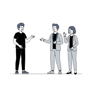 撮影前の打ち合わせのイラスト