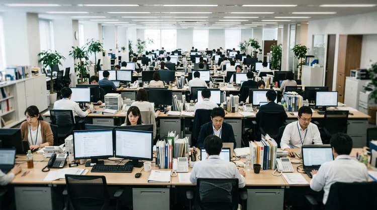オフィスで働く社員のイメージ写真