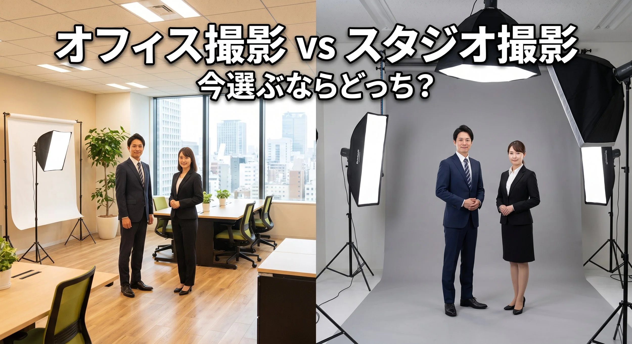 【企業撮影】オフィス撮影とスタジオ撮影、今選ぶならどっち？現役カメラマンが「出張撮影」をすすめる5つの理由