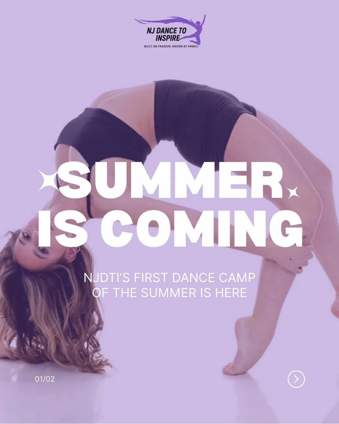 Summer is Coming ☀️👯&zwj;♀️💜

NJDTI&rsquo;s First Camp of the Summer&hellip; Flipping Into Summer Acro Camp 🤸&zwj;♂️

This high-energy acro camp is the perfect mix of technique and FUN! Dancers will focus on flexibility, strength, balance, and fou