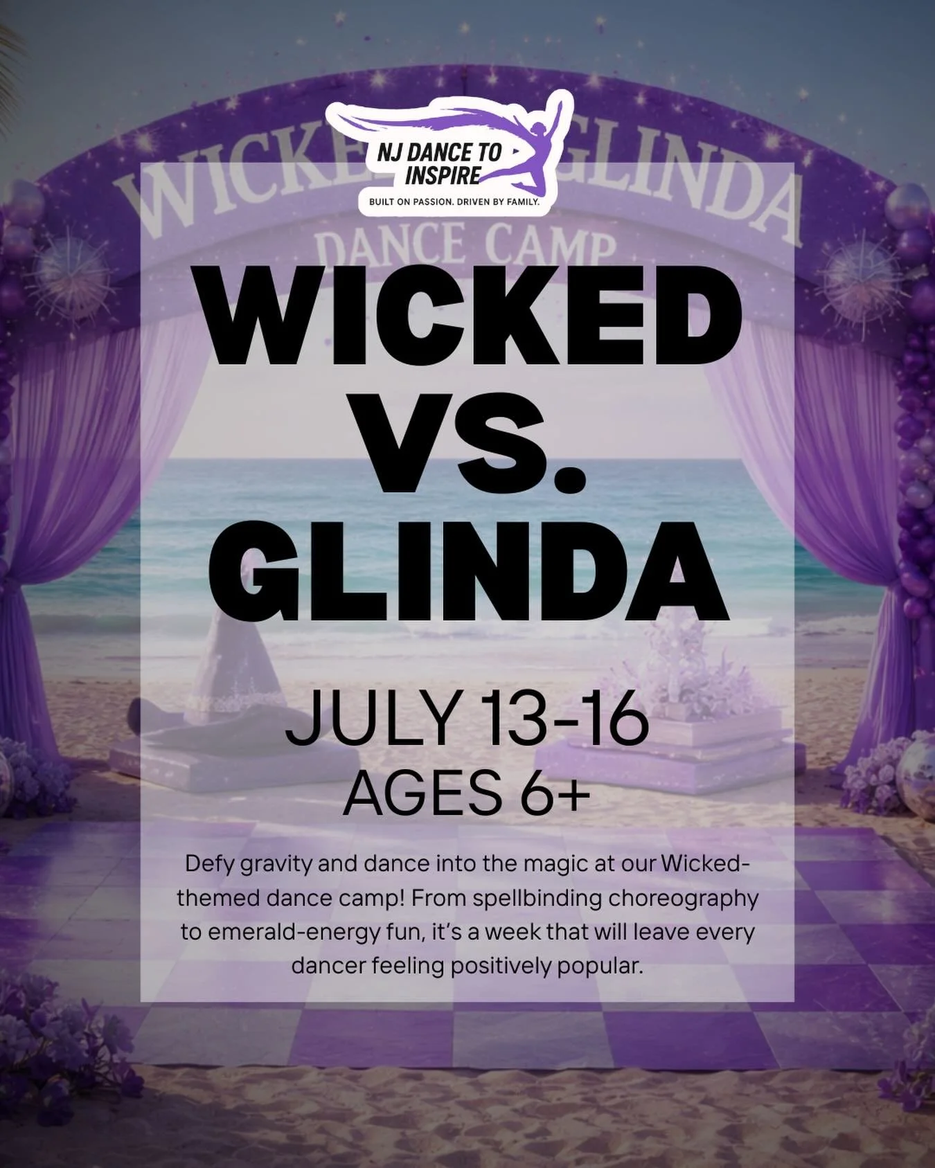 Something wickedly fun is coming this way 💚✨ 

Our highly anticipated Wicked-themed dance camp is ready to cast its spell July 13&ndash;16 for ages 6+! 

Think fierce moves, magical moments, and all the emerald vibes your dancer could dream of. Spot