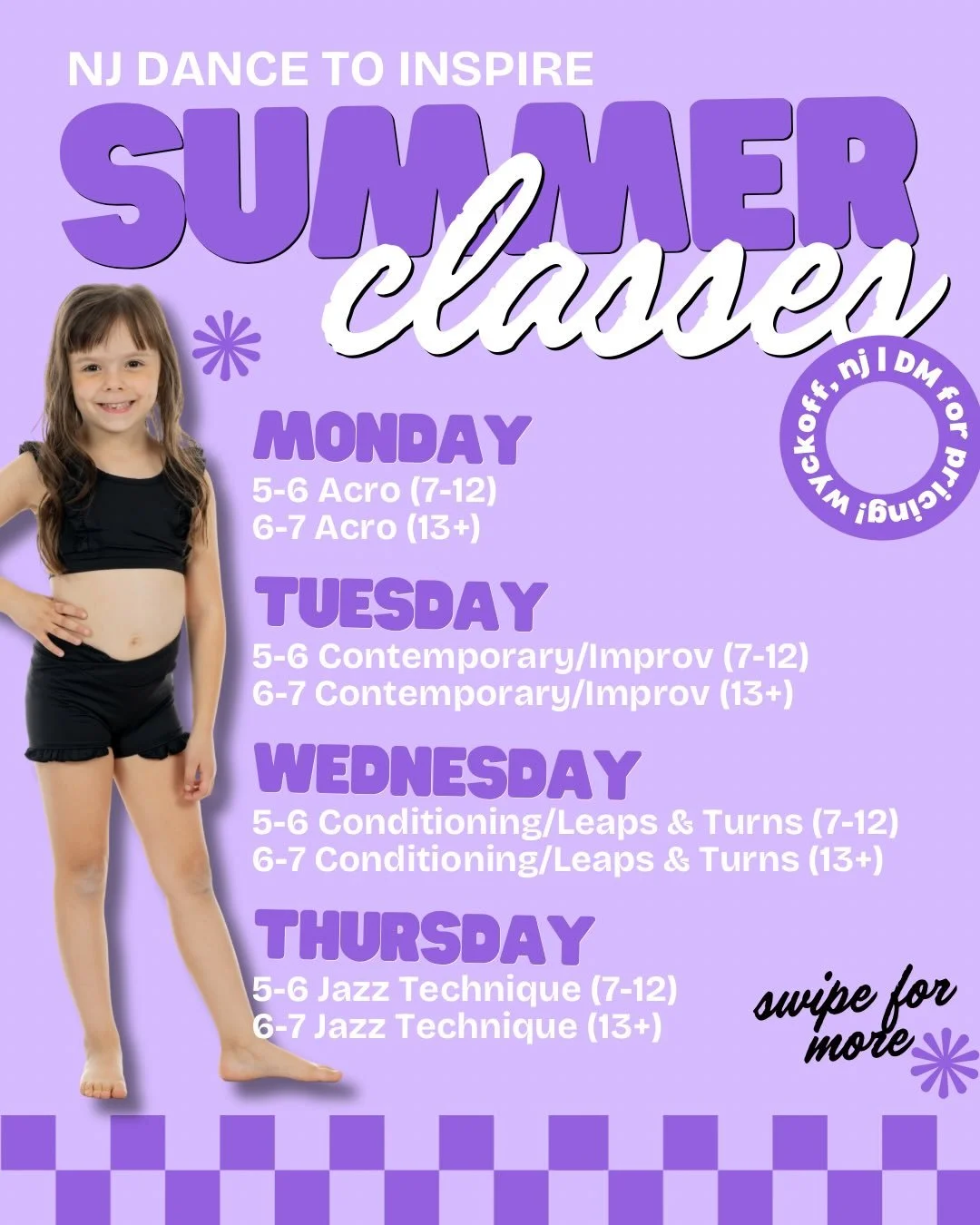 ☀️🔥 SUMMER AT NJDTI JUST DROPPED 🔥☀️

Longer days = more time to level UP 💥
Whether you&rsquo;re flipping, turning, or finding your flow&hellip; we&rsquo;ve got your summer training covered.

✨ Acro with Mr. Santino
✨ Contemporary/Improv with Miss