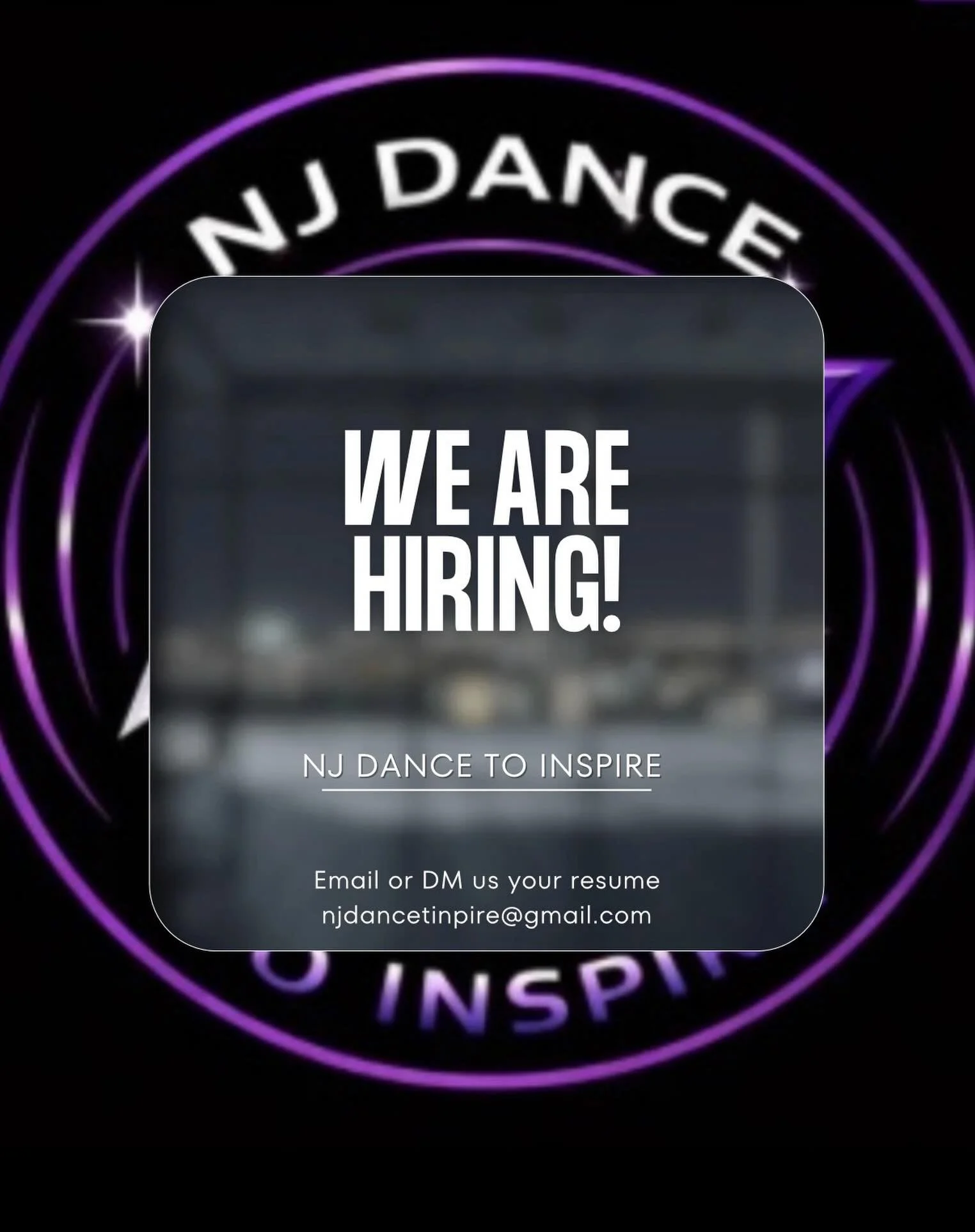 ✨ WE&rsquo;RE HIRING ✨
Join the family at NJ Dance To Inspire 💜
We&rsquo;re looking for a fun, reliable &amp; positive recreational dance teacher to join our team!

Must:
&bull; Be available to work Saturdays
&bull; Love working with children
&bull;