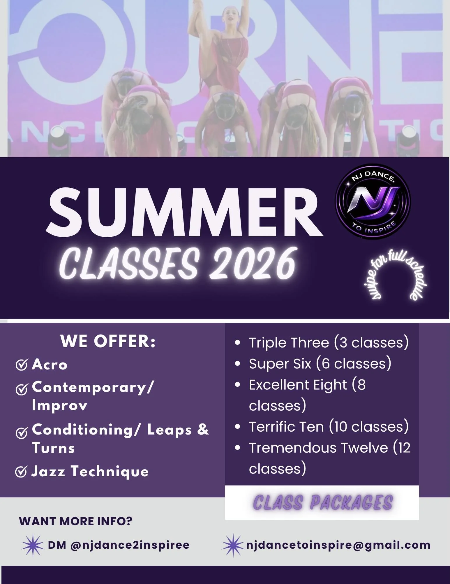 ☀️💥 YOUR SUMMER TRAINING STARTS HERE 💥☀️

NJDTI Summer Classes are officially HERE and we&rsquo;re ready to dance all season long 🔥

Whether you&rsquo;re working on technique, strength, flexibility, performance quality, or just want to keep growin