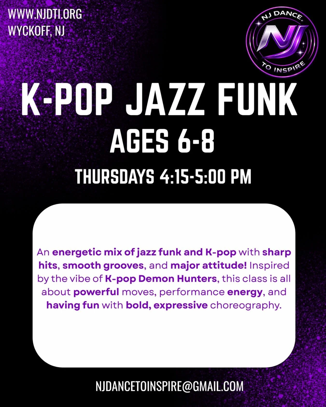 ✨ CLASS SPOTLIGHT SERIES ✨
Next up: K-POP JAZZ FUNK 💥🎤

Get ready to bring the energy, attitude, and performance power in this bold and dynamic class inspired by the electrifying world of K-pop! Featuring a fierce mix of jazz funk style and K-pop c