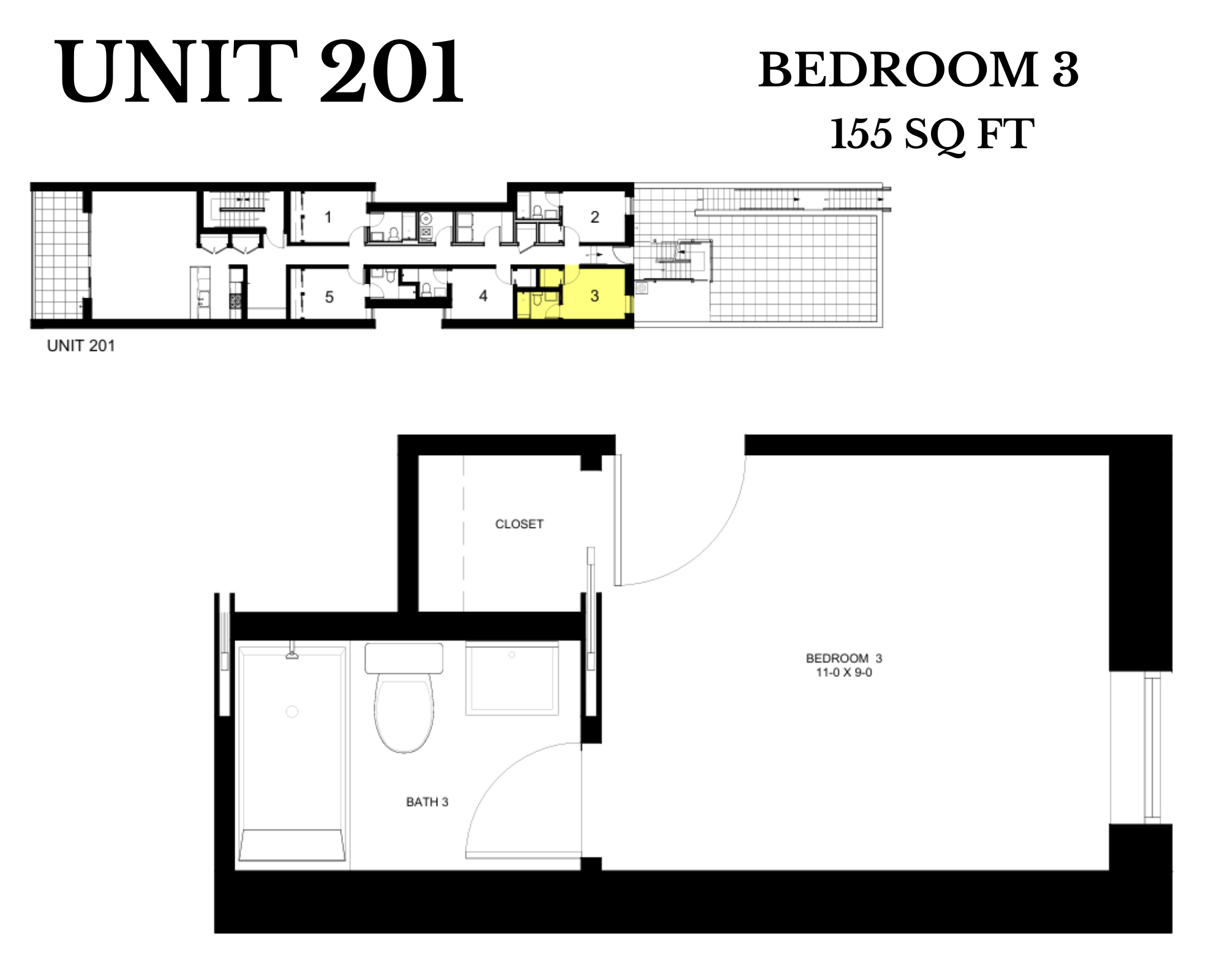 bedroom 3 floor plan