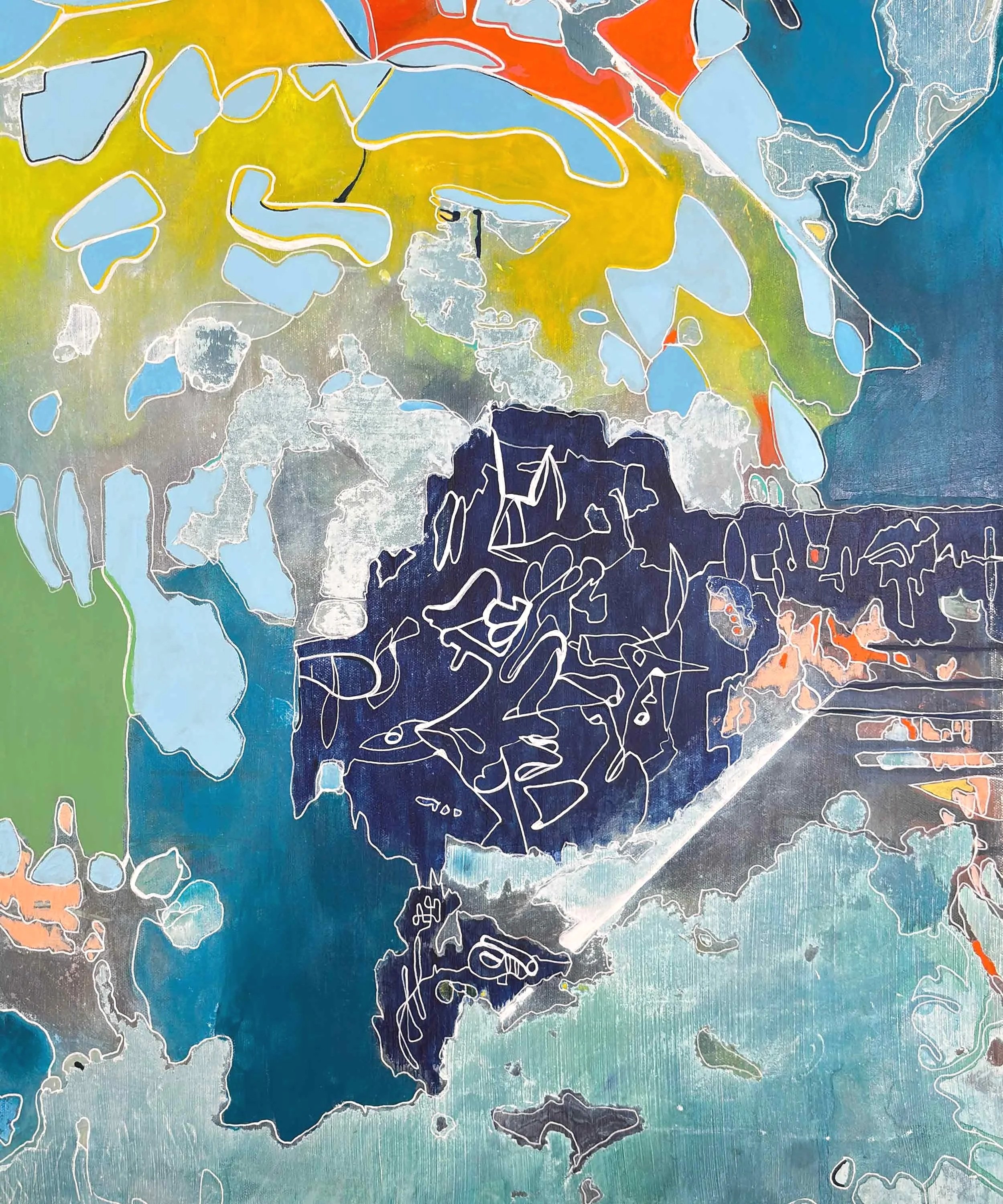 Kaleidoscope silo photograph, close-up detail