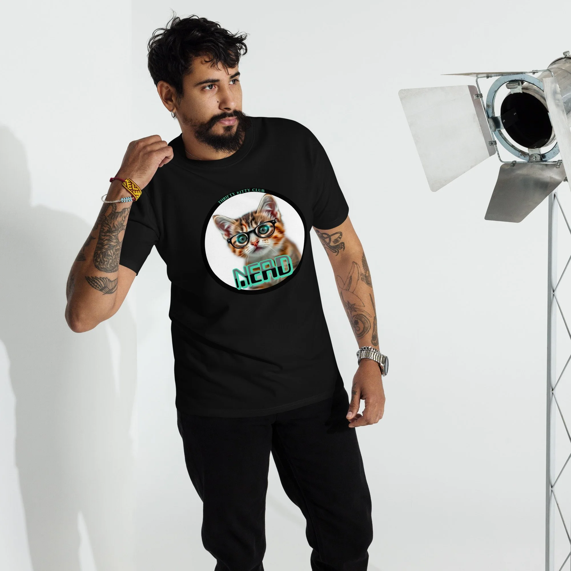 Thrifty Kitty Club – Smarty Paws Men's Tee - NERD