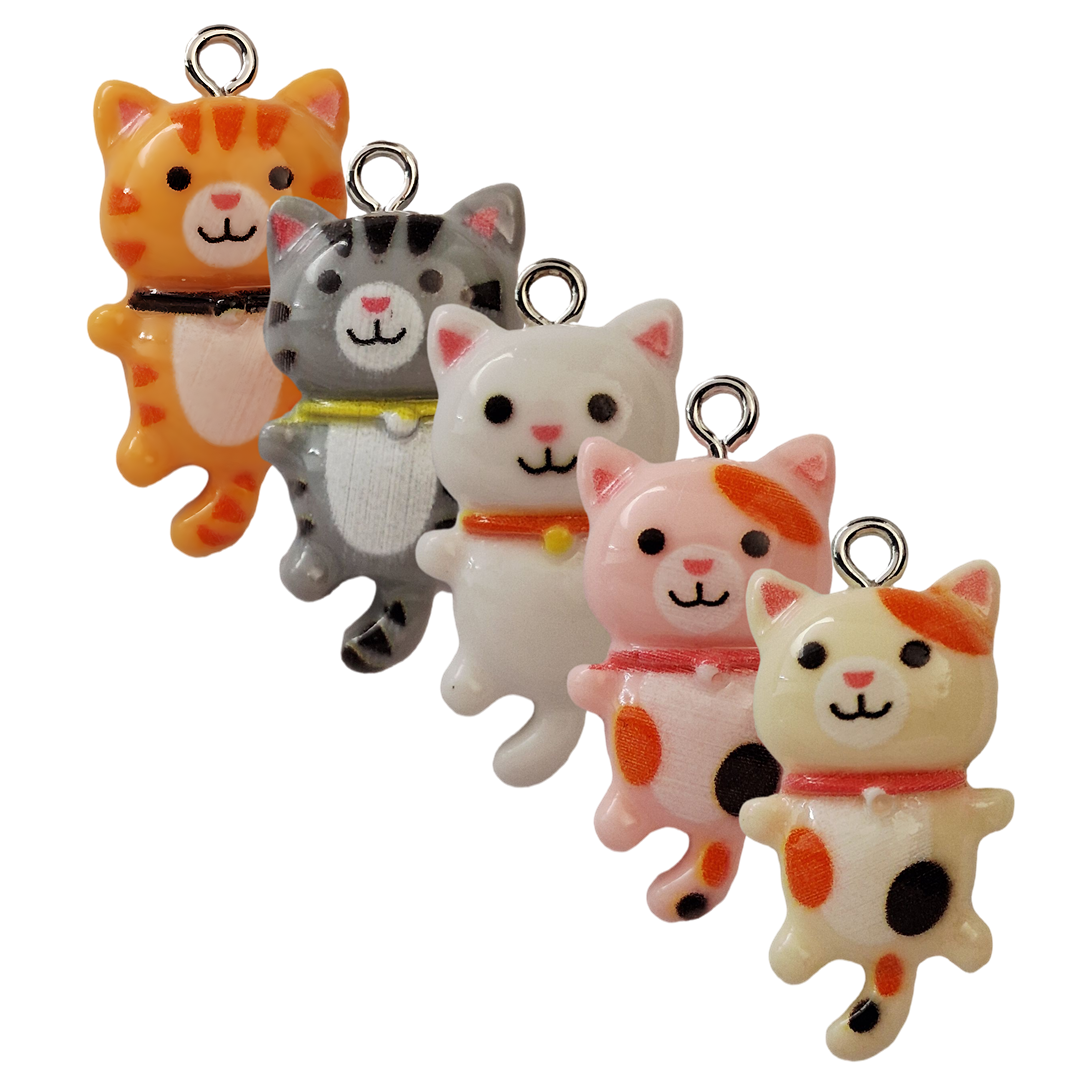 All Five Thrifty Kitty Charms - Collector’s Adoption Bundle