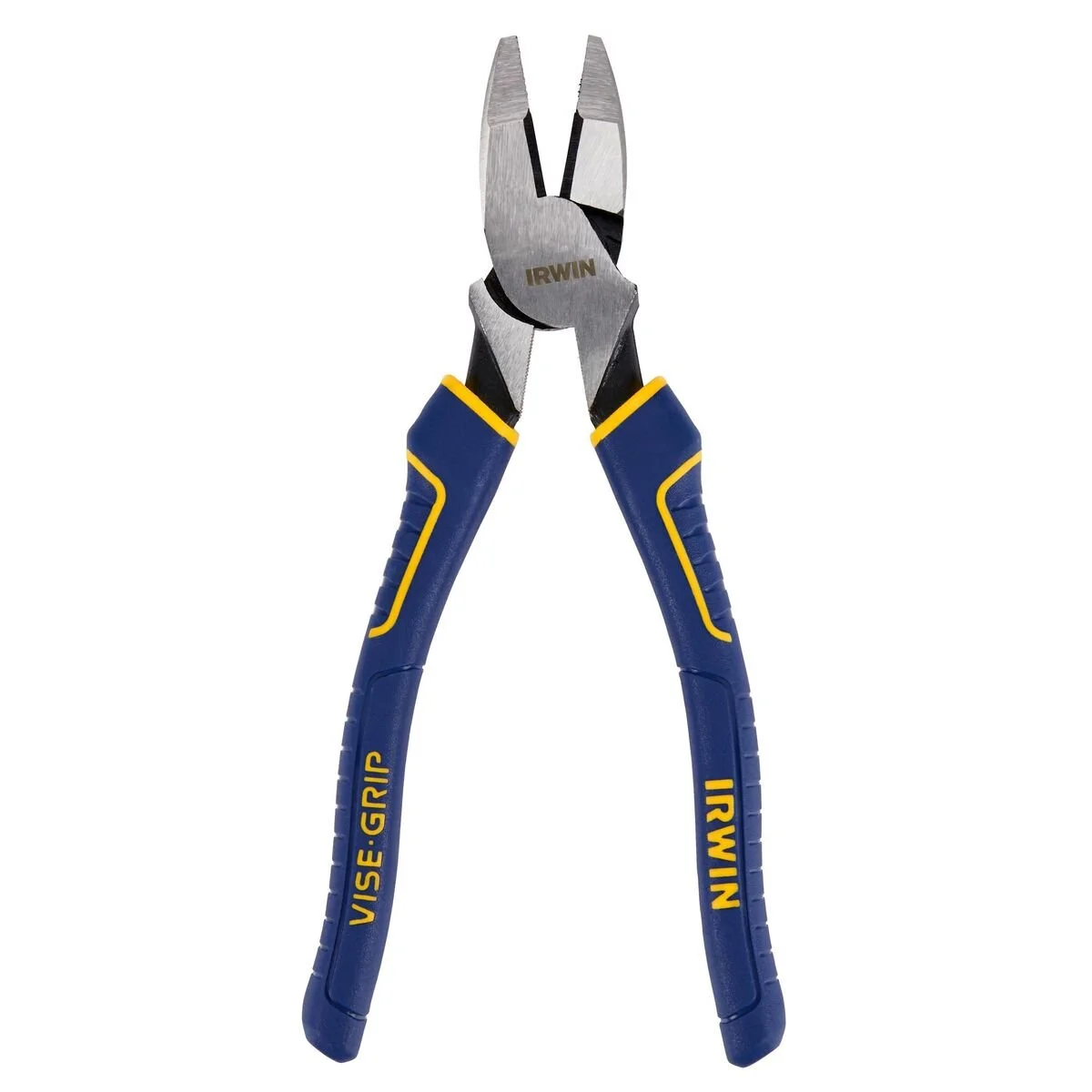 Irwin Lineman's Pliers, 9-1/2 in OAL, Cushion Grip Handle, 1-1/4 in W Jaw, 1-9/16 in L Jaw