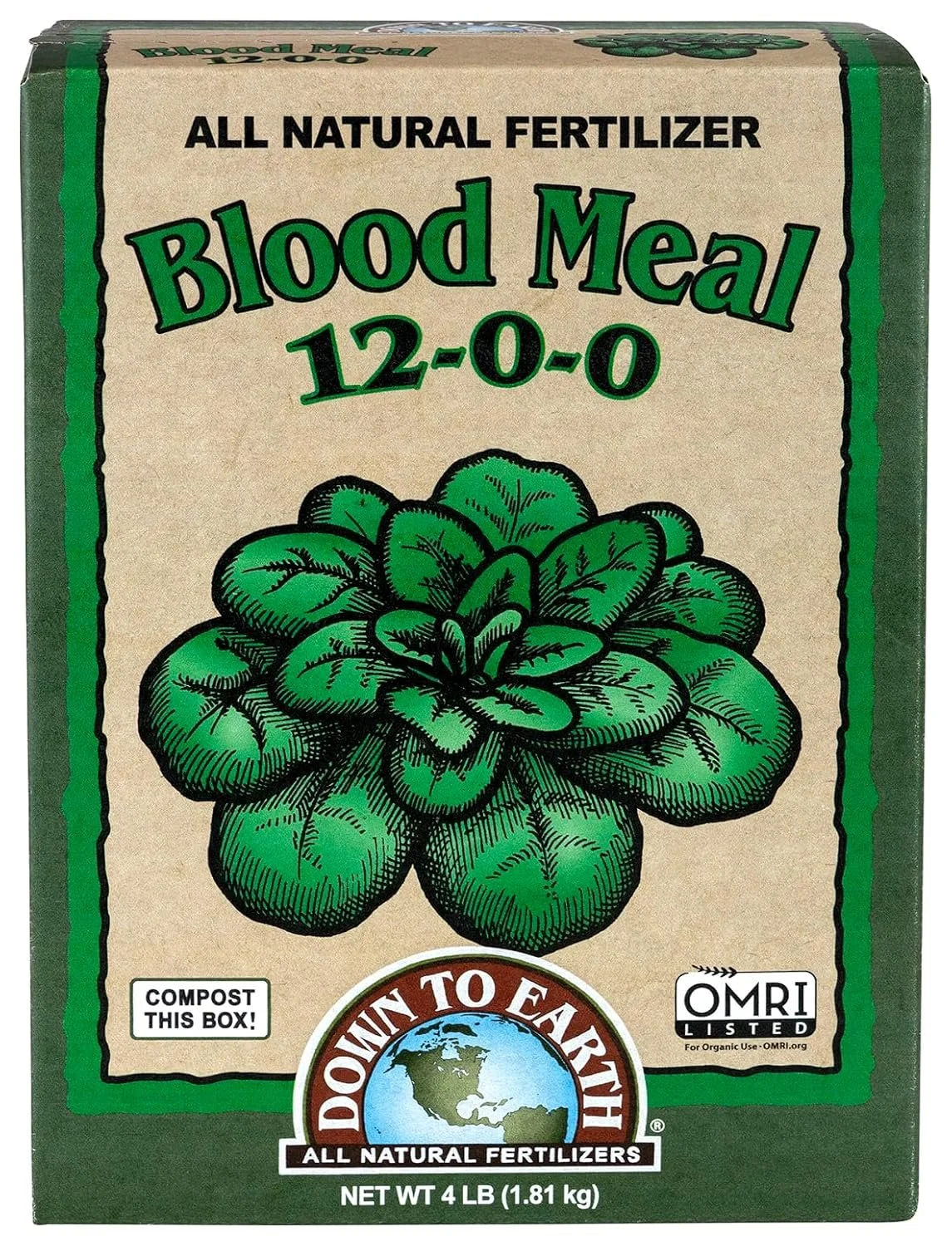 Down To Earth Blood Meal 12-0-0 4lb