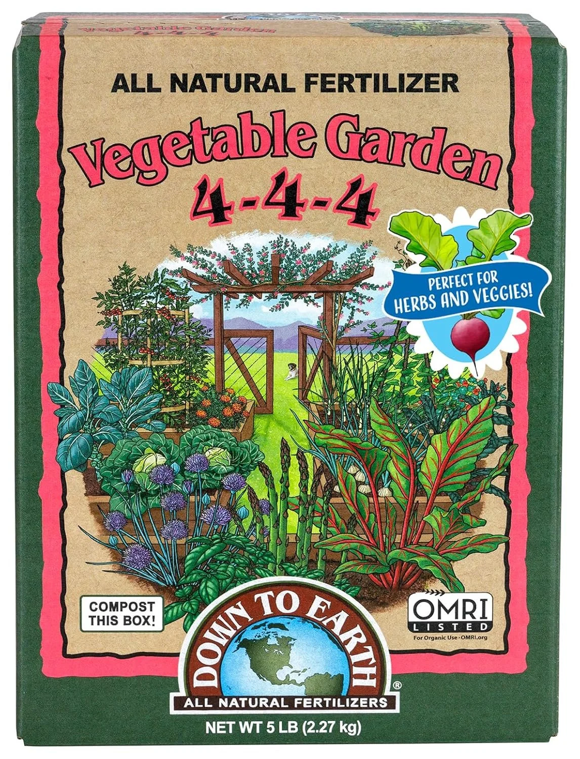 Down to Earth Vegetable Garden 4-4-4 5lb
