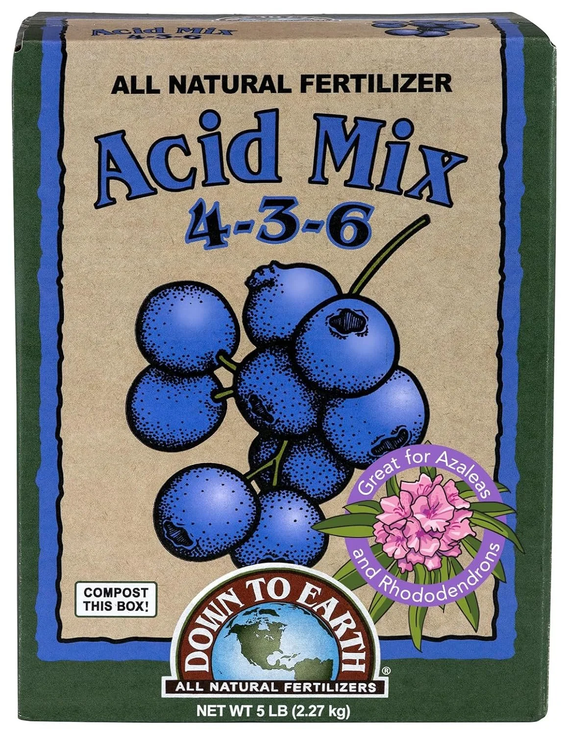 Down To Earth Acid Mix 4-3-6 5lb