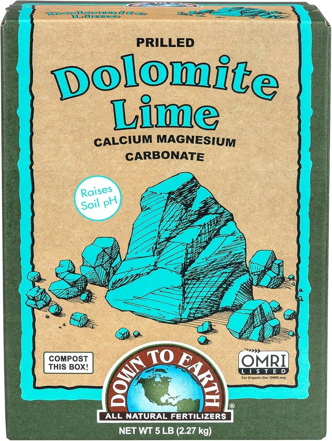 Down To Earth Dolomite Lime 5lb