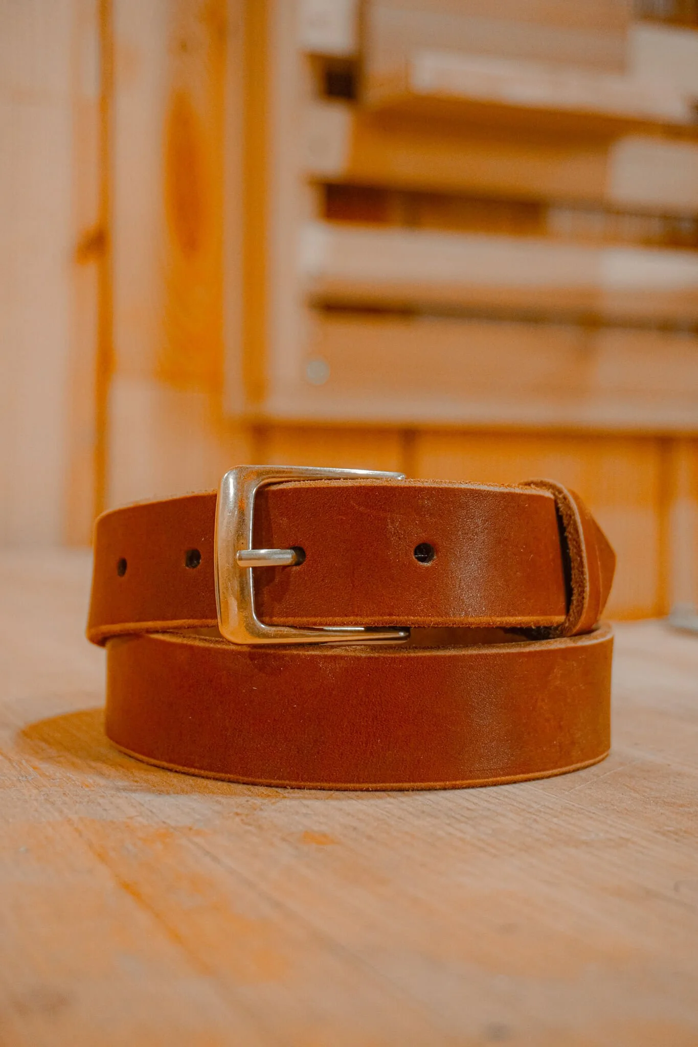 Mens Brown Leather Belt