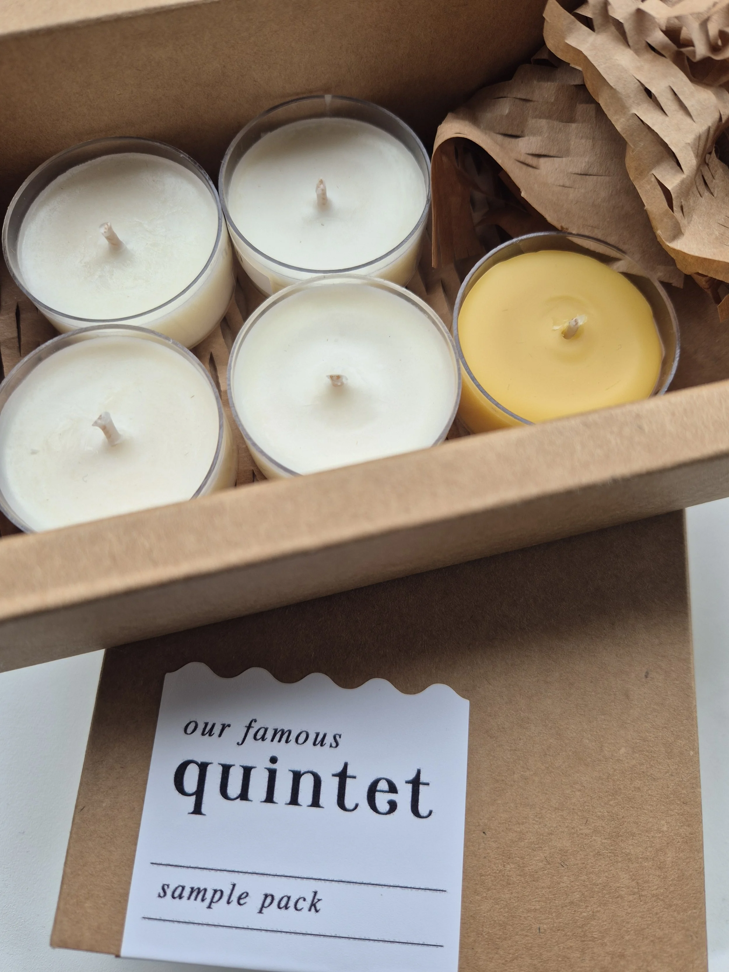 Quintet Tea Light Candles - Hazel & Fox