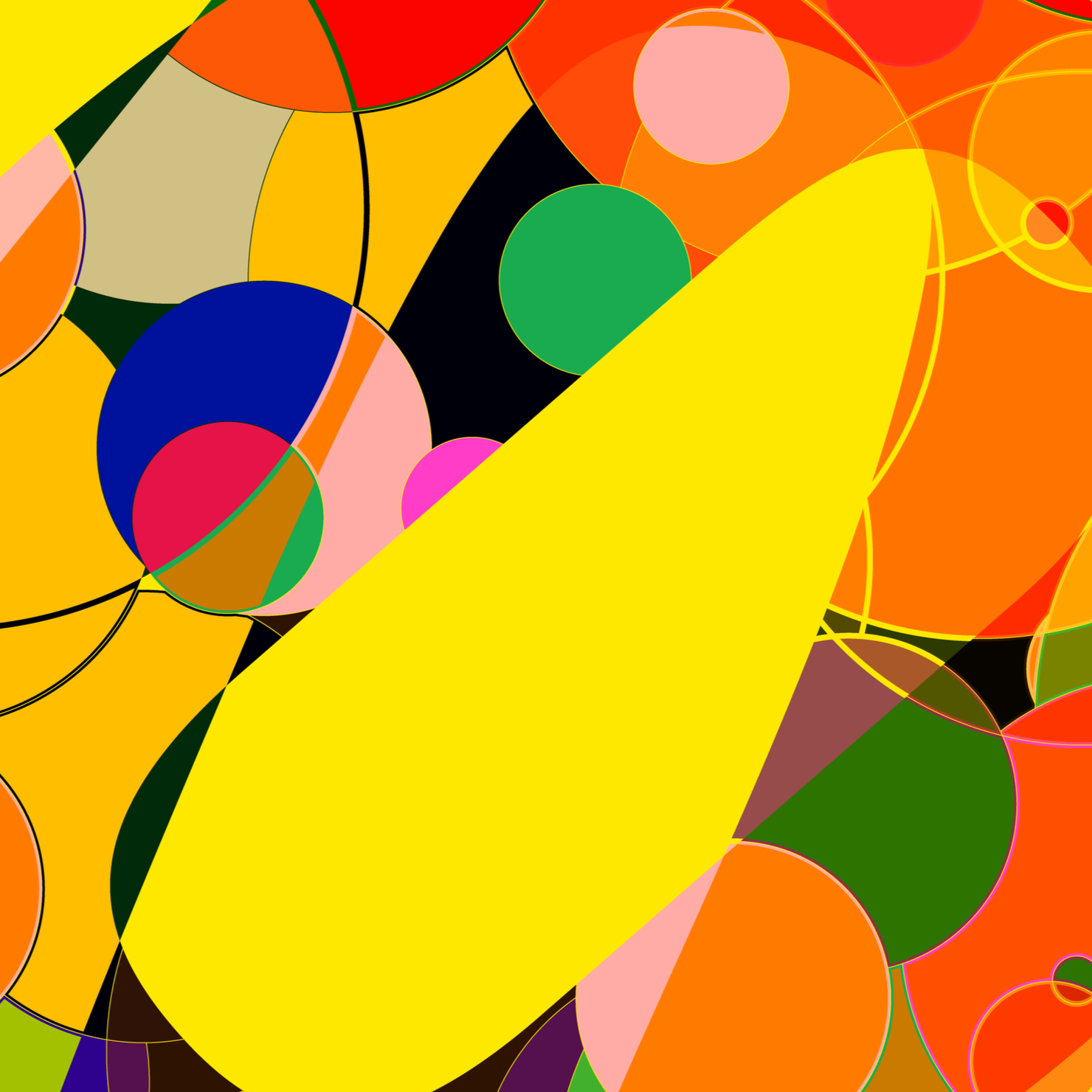 Bubbling Saffron art print close-up, from the upcoming Hardboiled Dream collection.