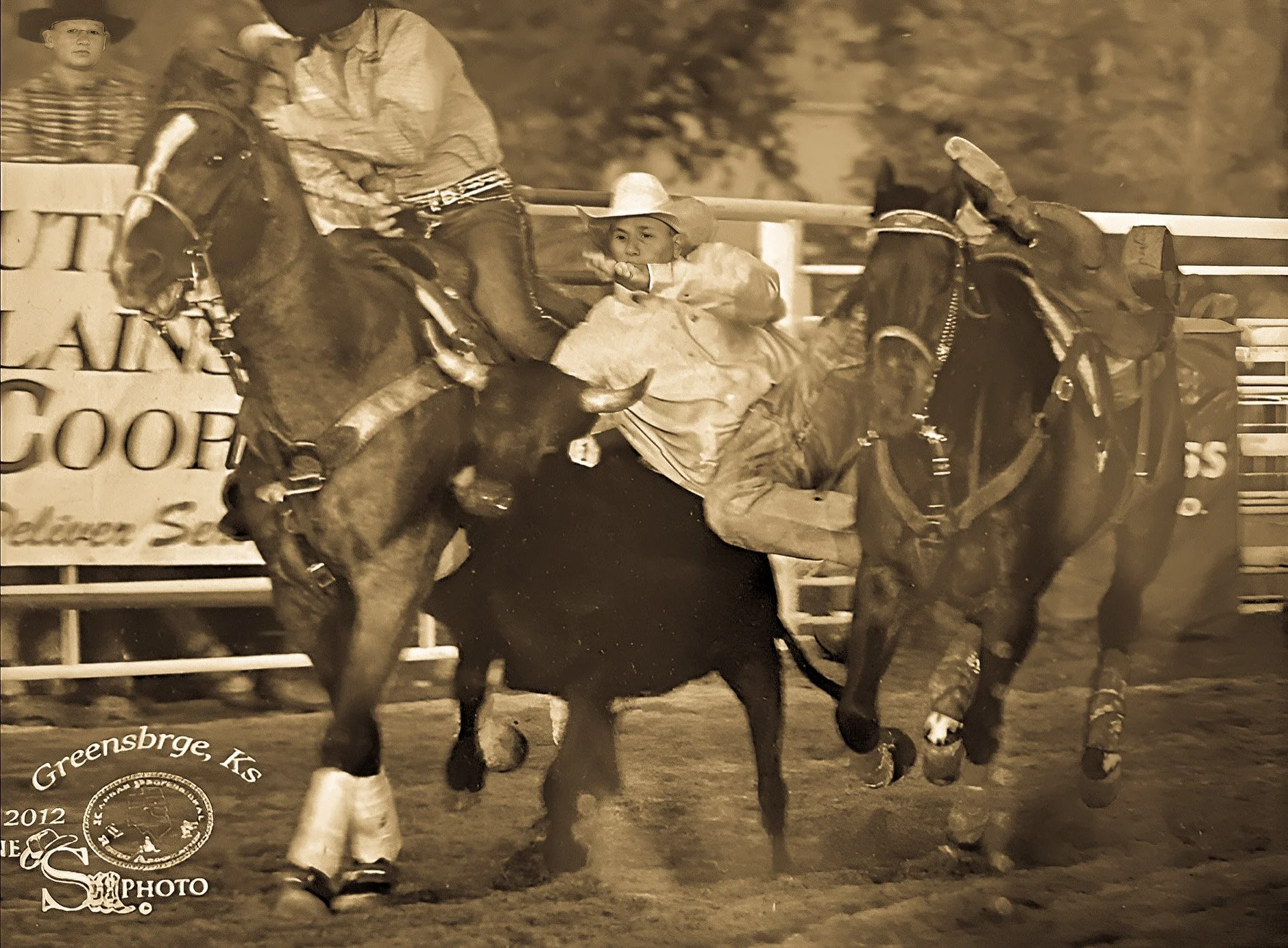 Steer Wrestling in Greensburg, Kanasa