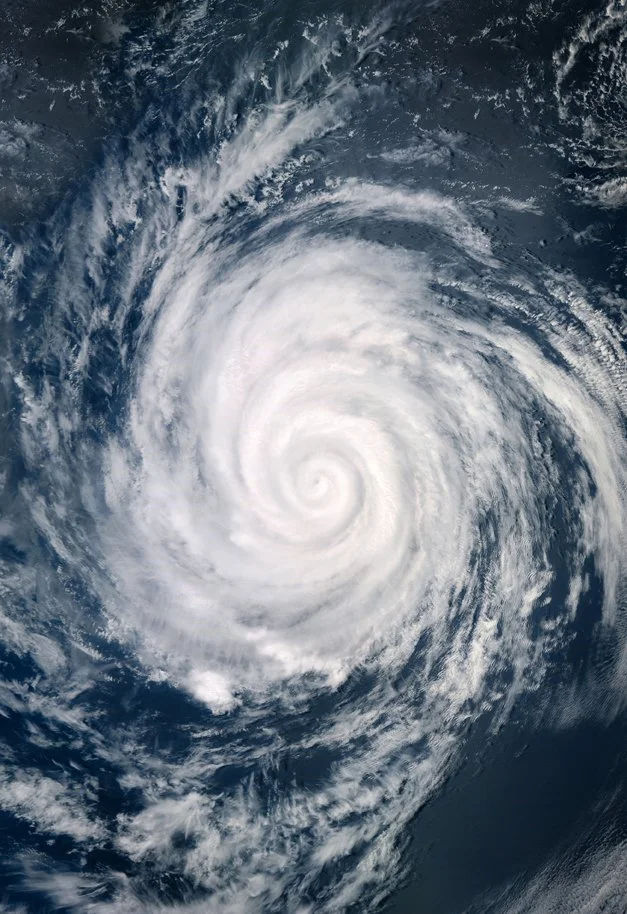 Satellite image of massive hurricane