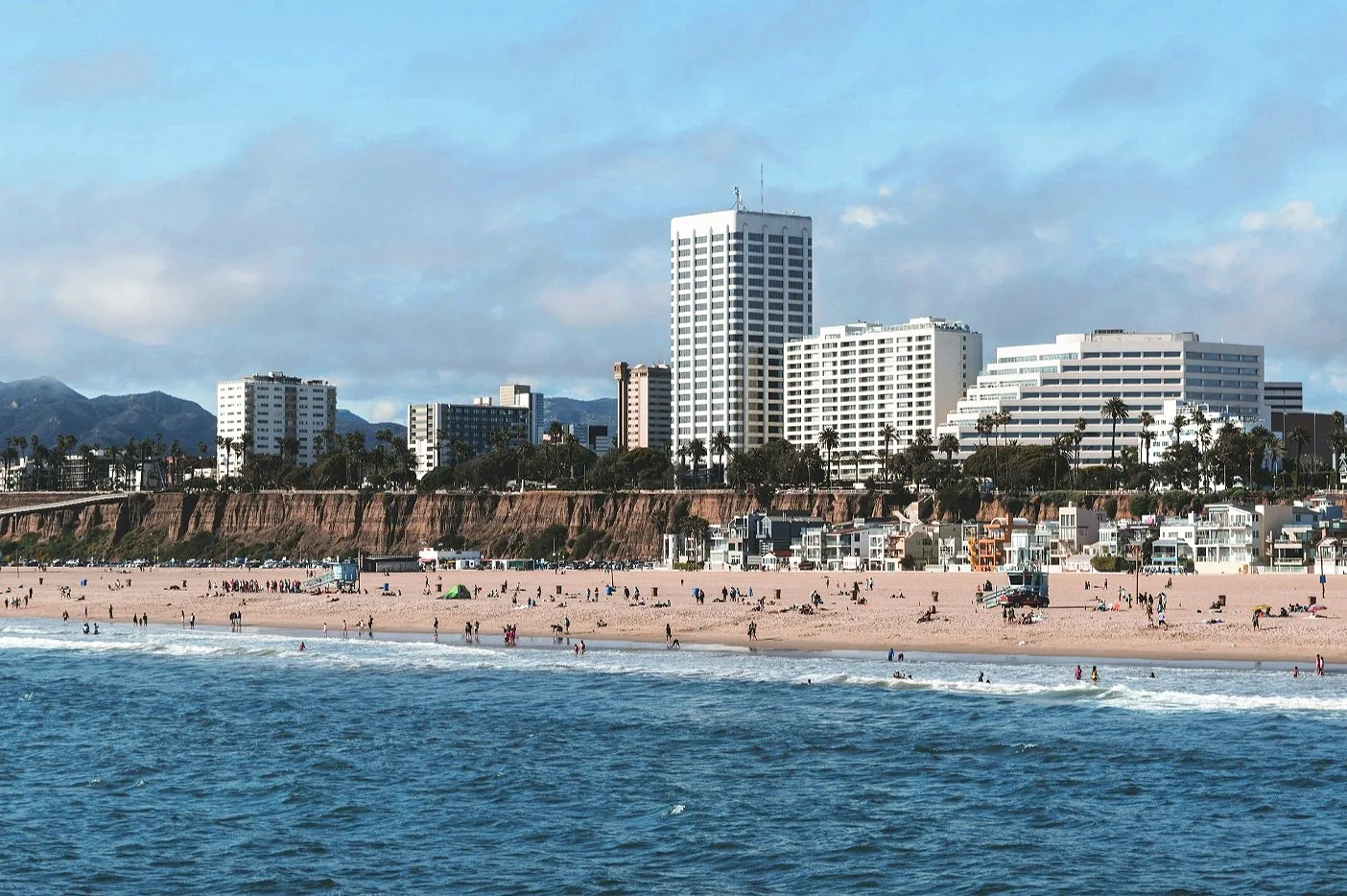 View of downtown Santa Monica from the water