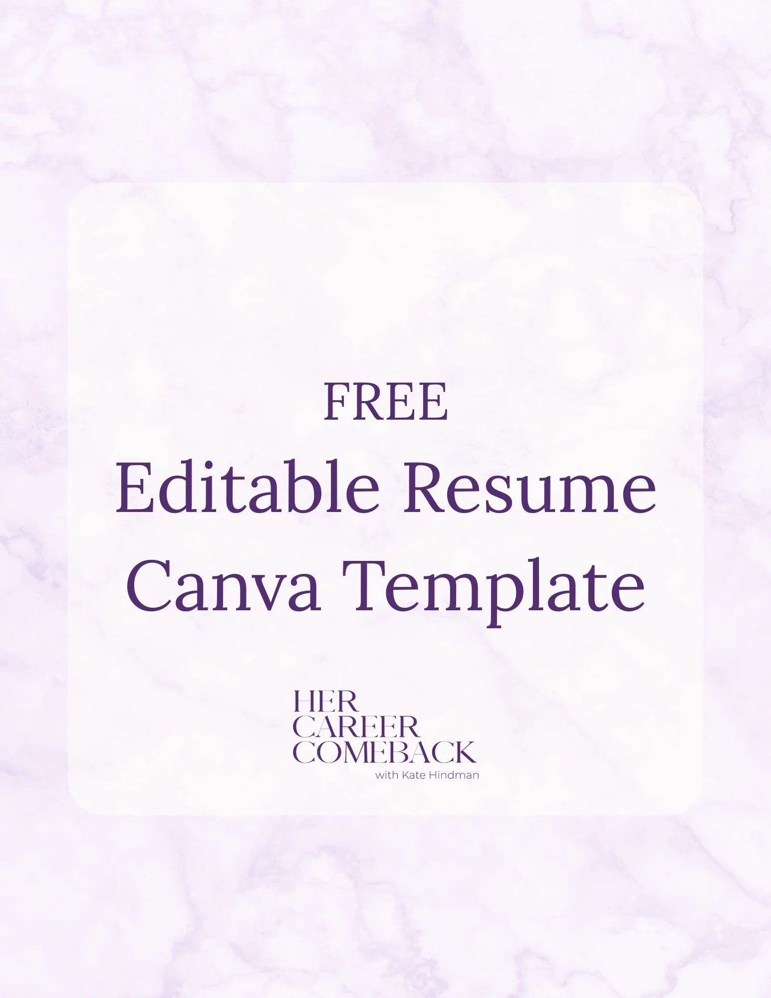 Free Resource: Canva Resume Template (Optimized for 2026)