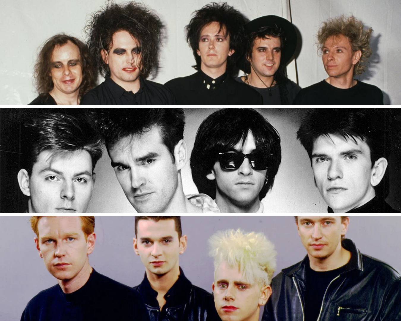 the cure / the smiths / depeche mode