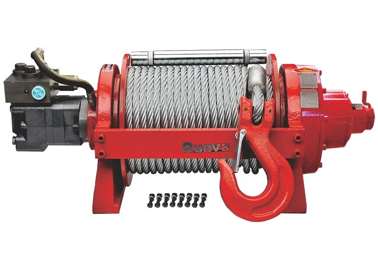 HWP20000Y3P 2-Speed Hydraulic Winch with Steel Cable and Air Clutch
