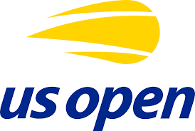 US Open logo with yellow and blue design elements