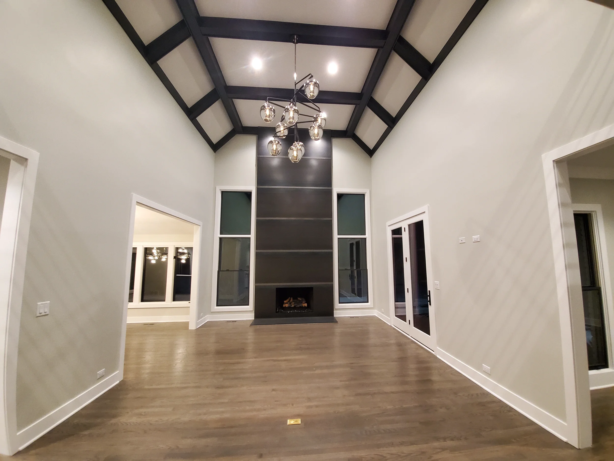 "Custom high-ceiling interior painting for a luxury estate living room by Kora Pro Painting in Hinsdale and Naperville, IL."