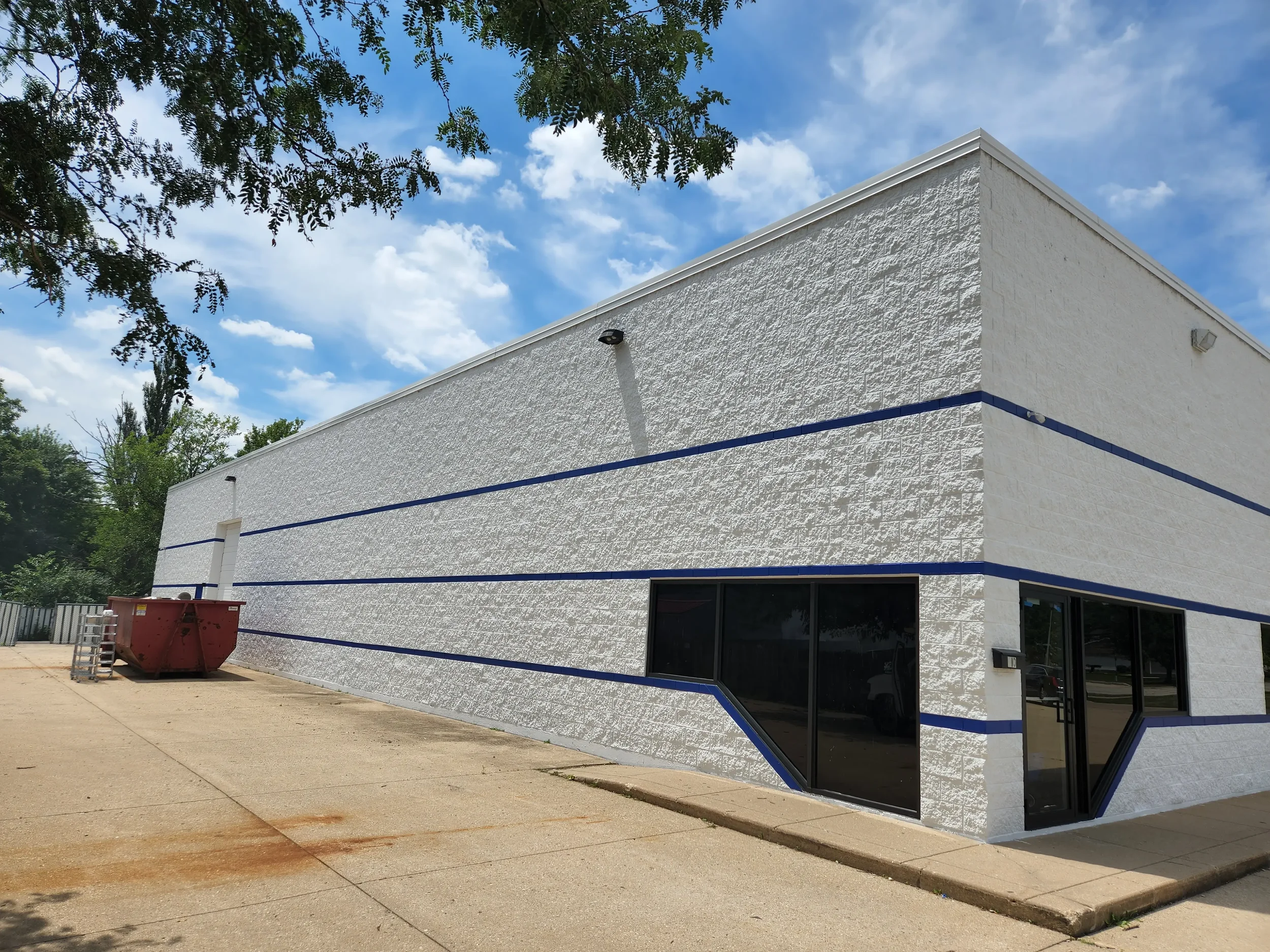 Professional luxury commercial exterior painting finish completed by Kora Pro Painting for a business in St. Charles.