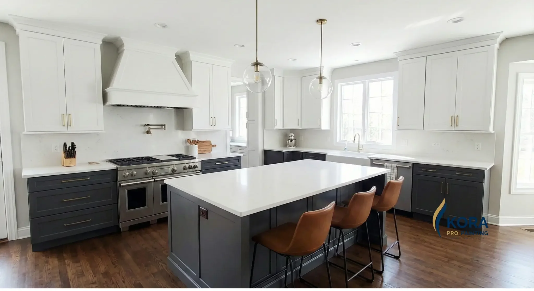 Kora Pro Painting premium cabinet refinishing and luxury interior painting in Naperville, IL