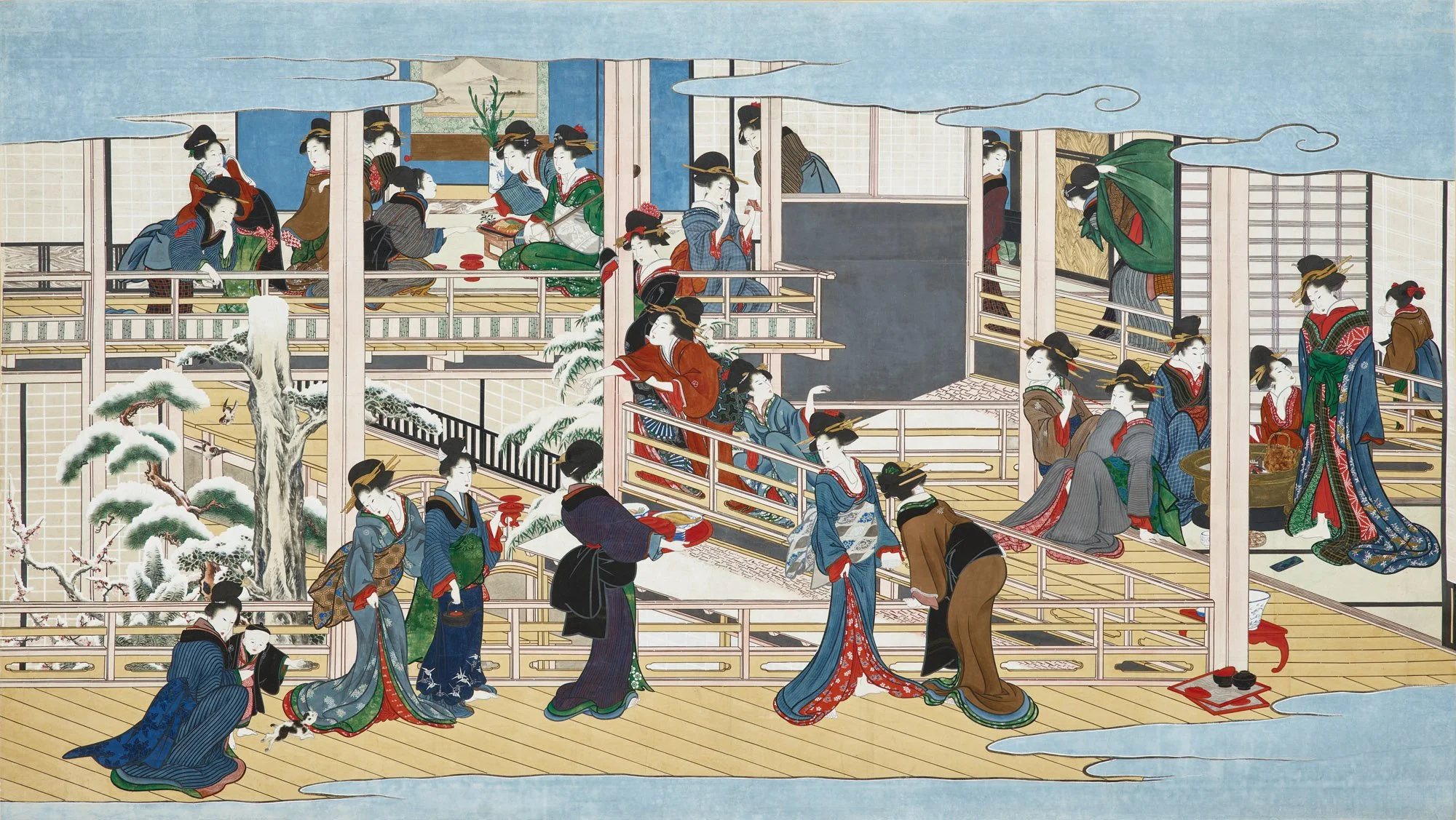 Kitagawa Utamaro's ukiyo-e print of Fukagawa