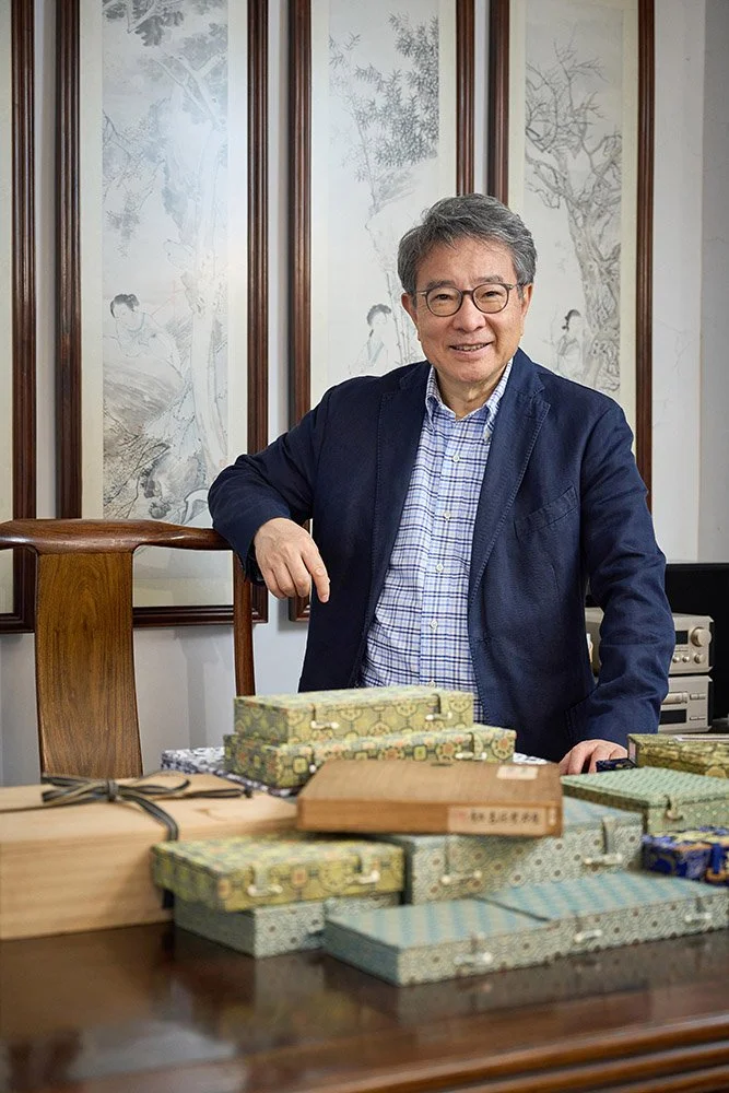 Frank Chan in his home in Hong Kong