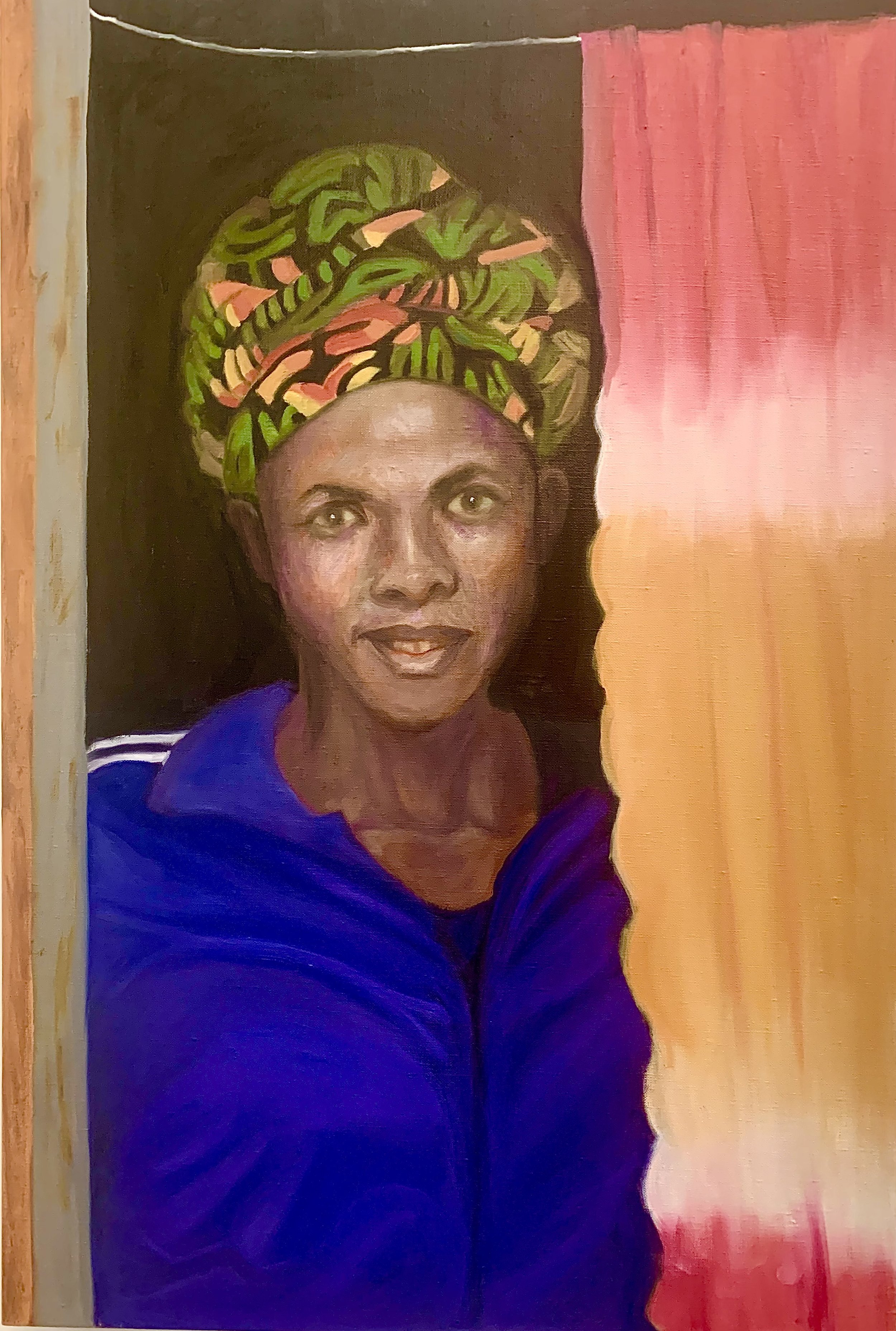 Woman in Doorway, Oil on Canvas, 2022.