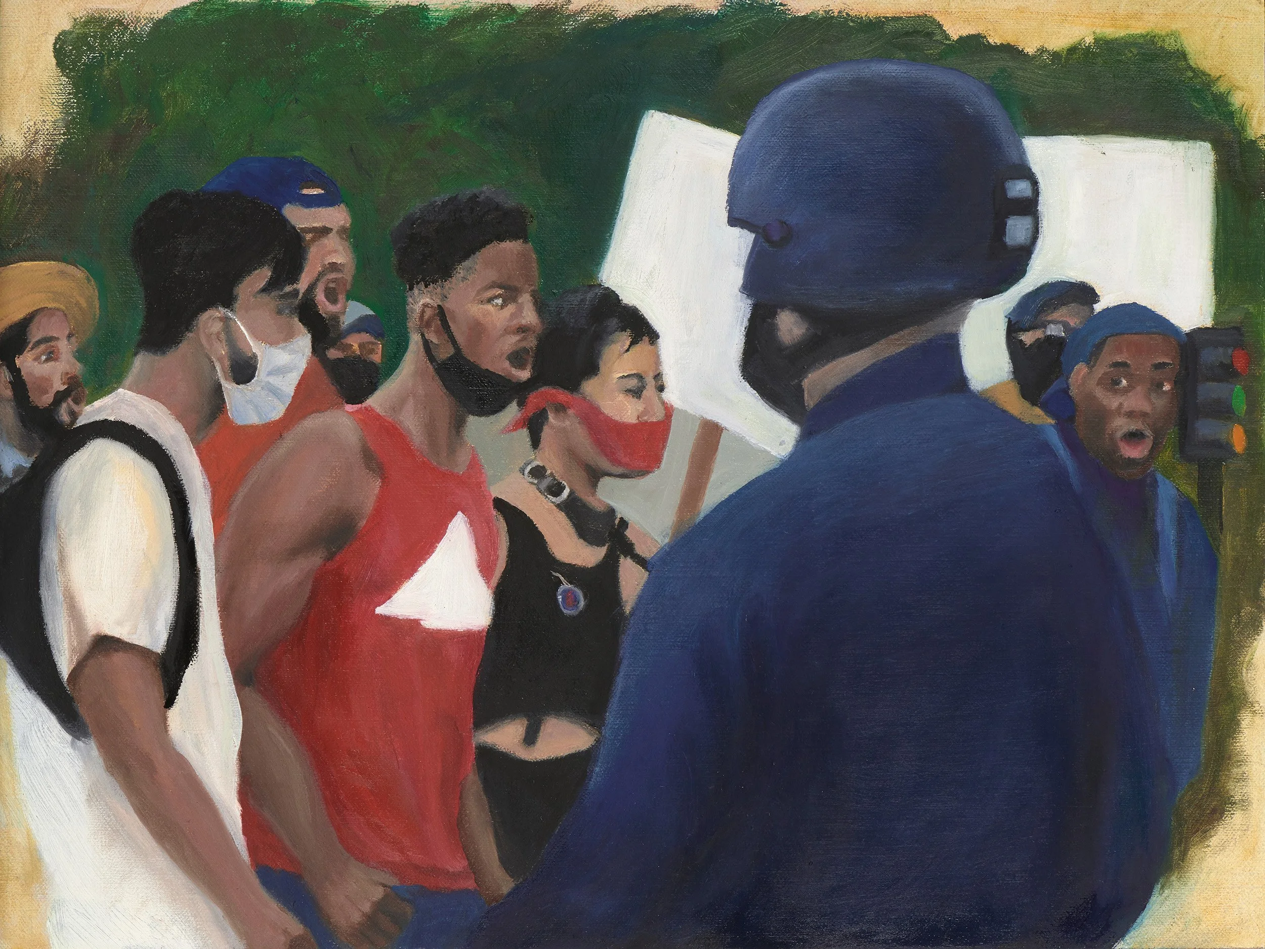 Black Lives Matter 3, oil on canvas, 12 x 16", 2020.