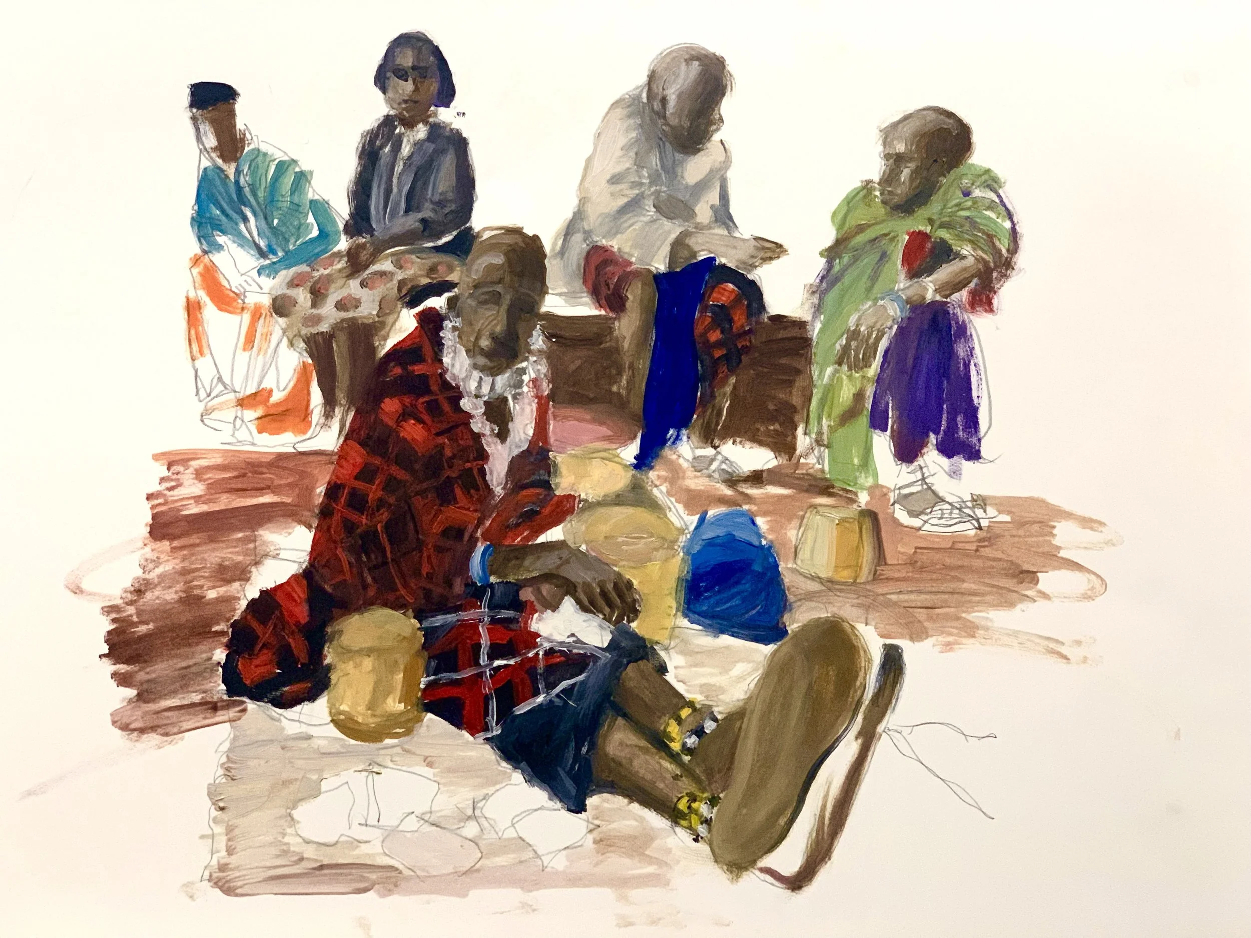 Littletoell, Oil on Paper, 17x23", 2023.