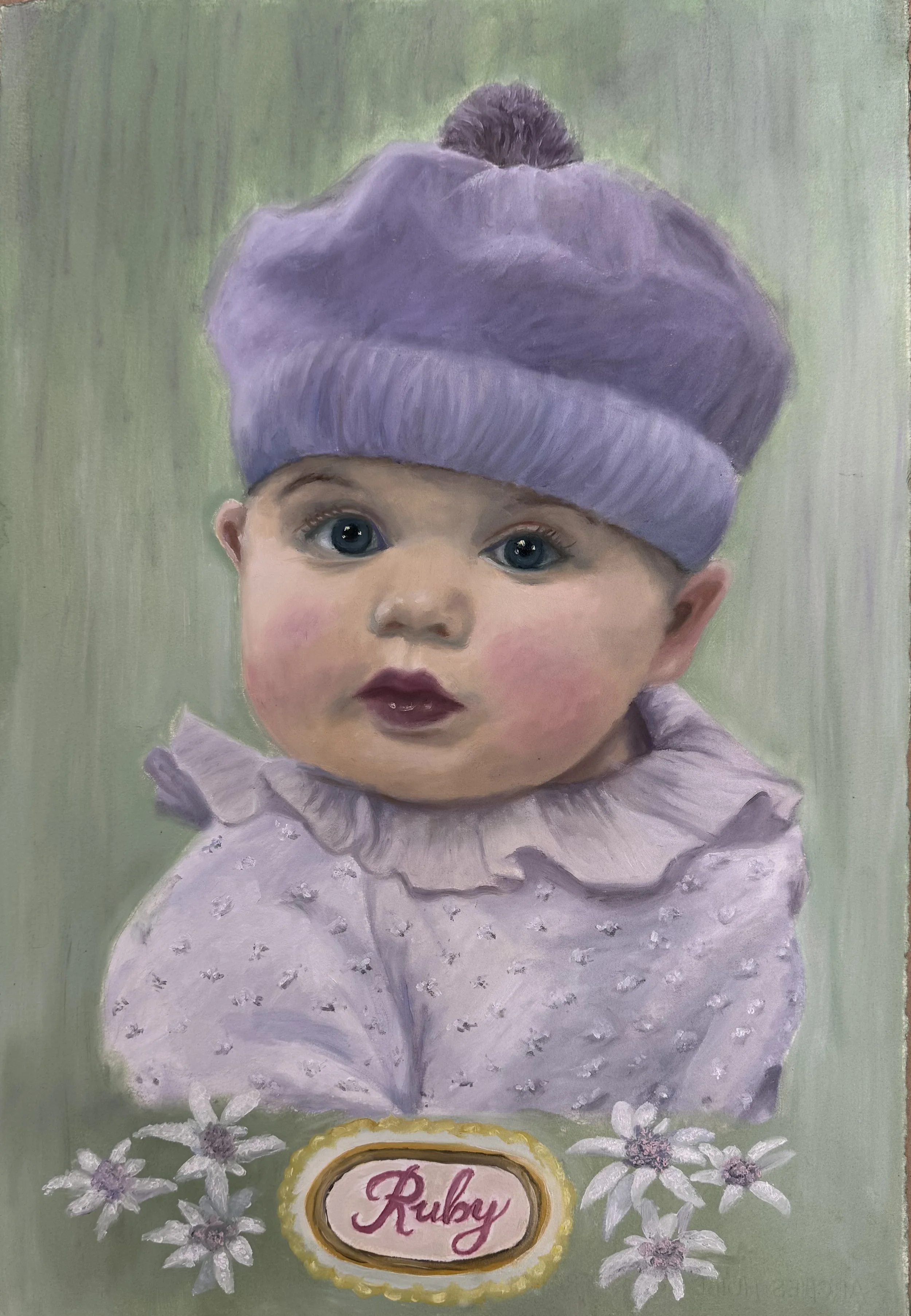 Ruby.,Oil on Primed Arches Paper, 20” x 16”, 2026.
