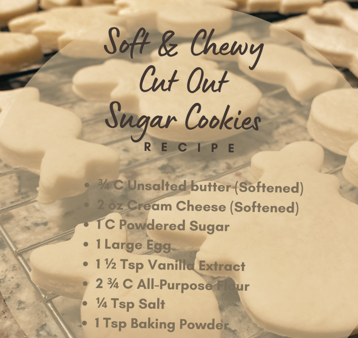 Soft &amp; Chewy cut out sugar cookies