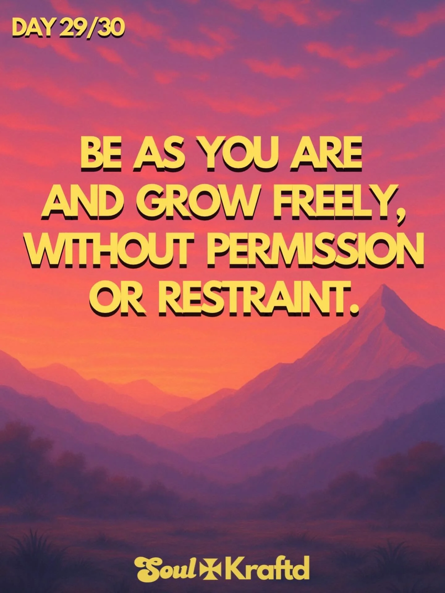 Growth doesn&rsquo;t ask you to abandon yourself.
It asks you to trust who you already are.
When you stop forcing direction, growth happens naturally.
Be as you are. Grow freely.
#SoulKraftd