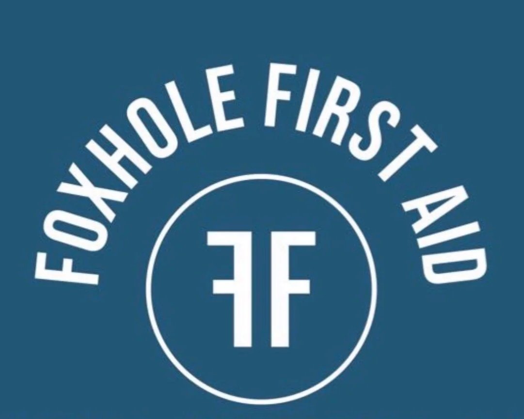 Logo with the phrase "Foxhole First Aid" arched above a circle containing the initials "F F."