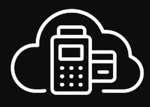 Illustration of a cloud with a mobile phone and a credit card inside it, symbolizing cloud mobile payment or digital transactions.