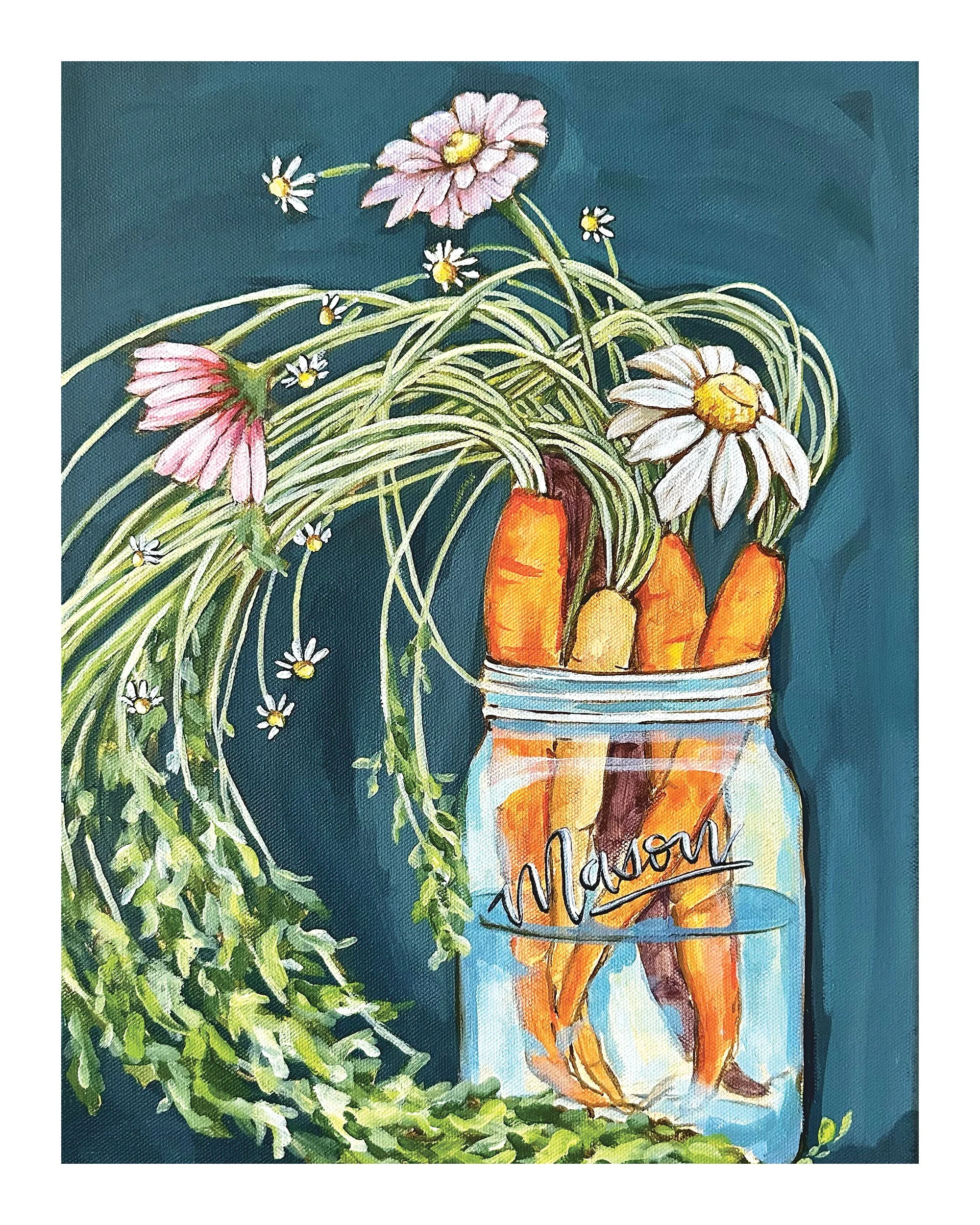 Blooming Carrots Art Print