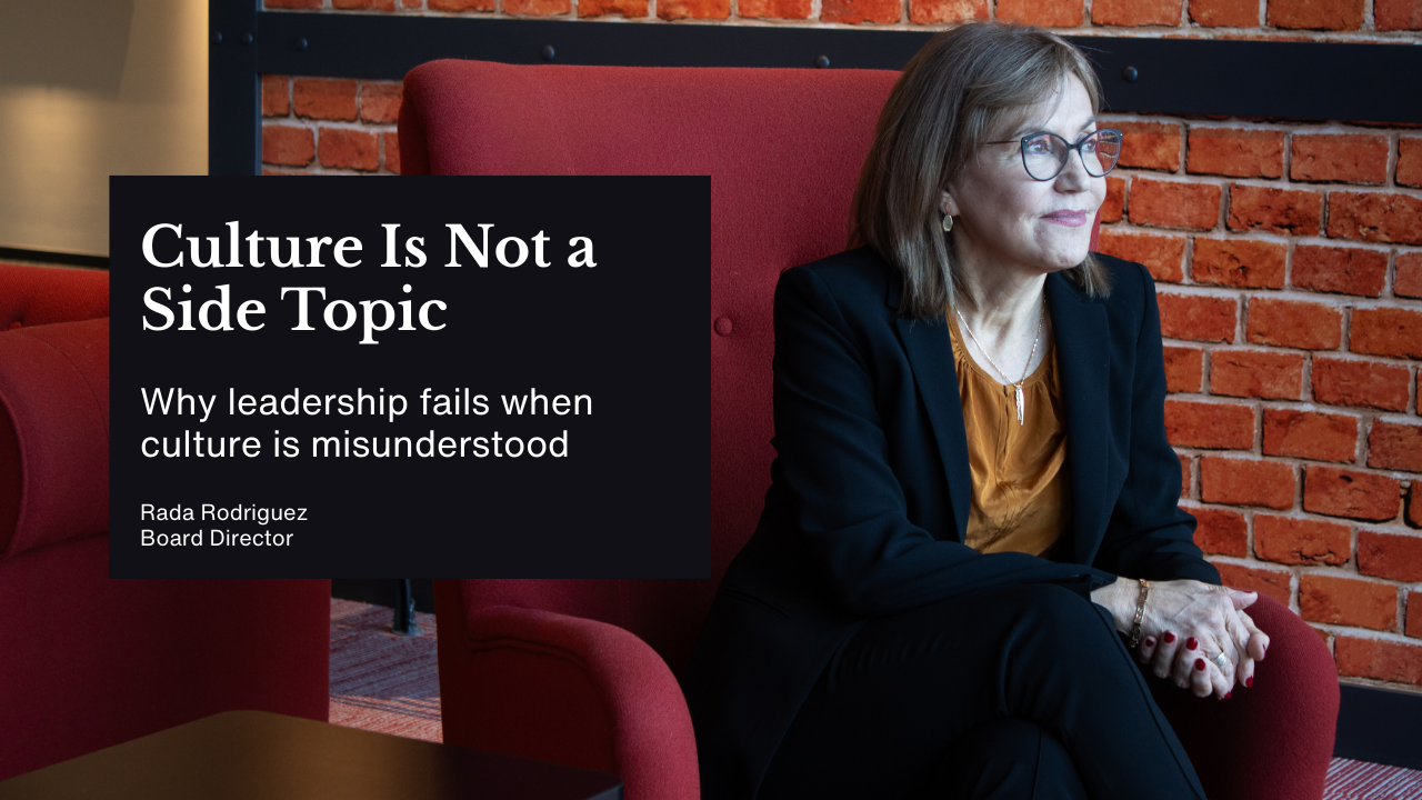 Culture Is Not a Side Topic