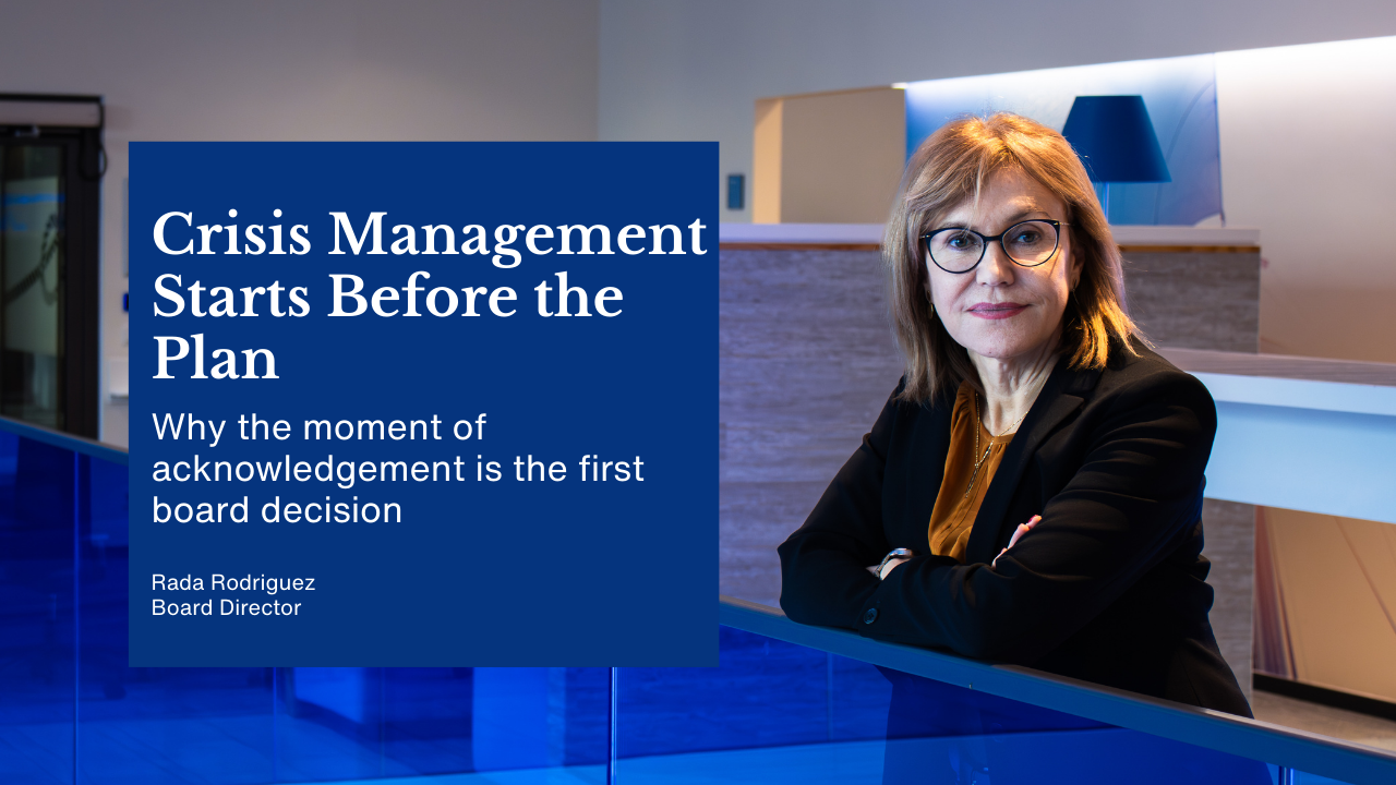 Crisis Management Starts Before the Plan