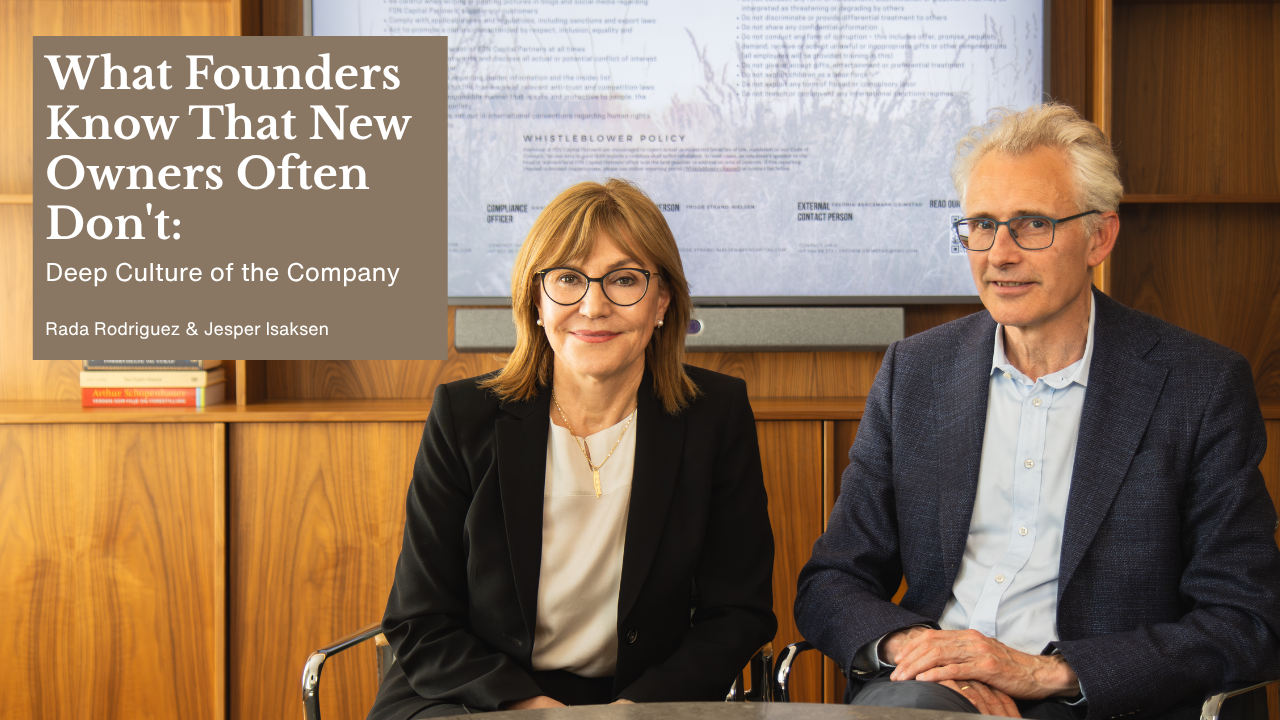 What Founders Know That New Owners Often Don't: Deep Culture of the Company