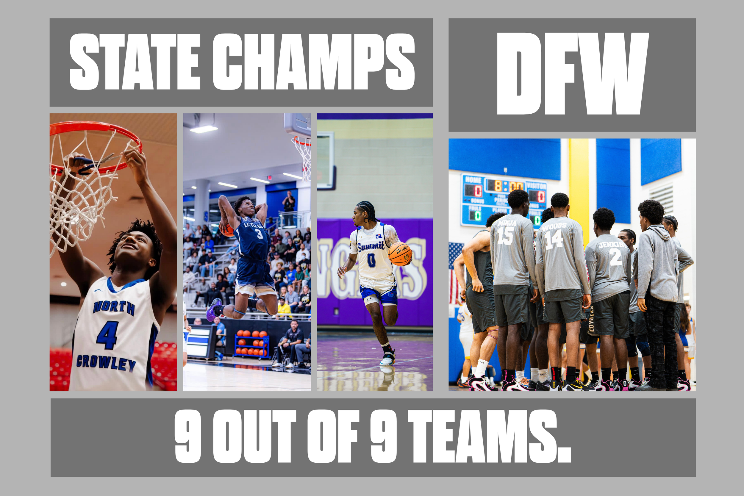 DFW Just Went 9-for-9 In The UIL Boys Basketball State Championships.