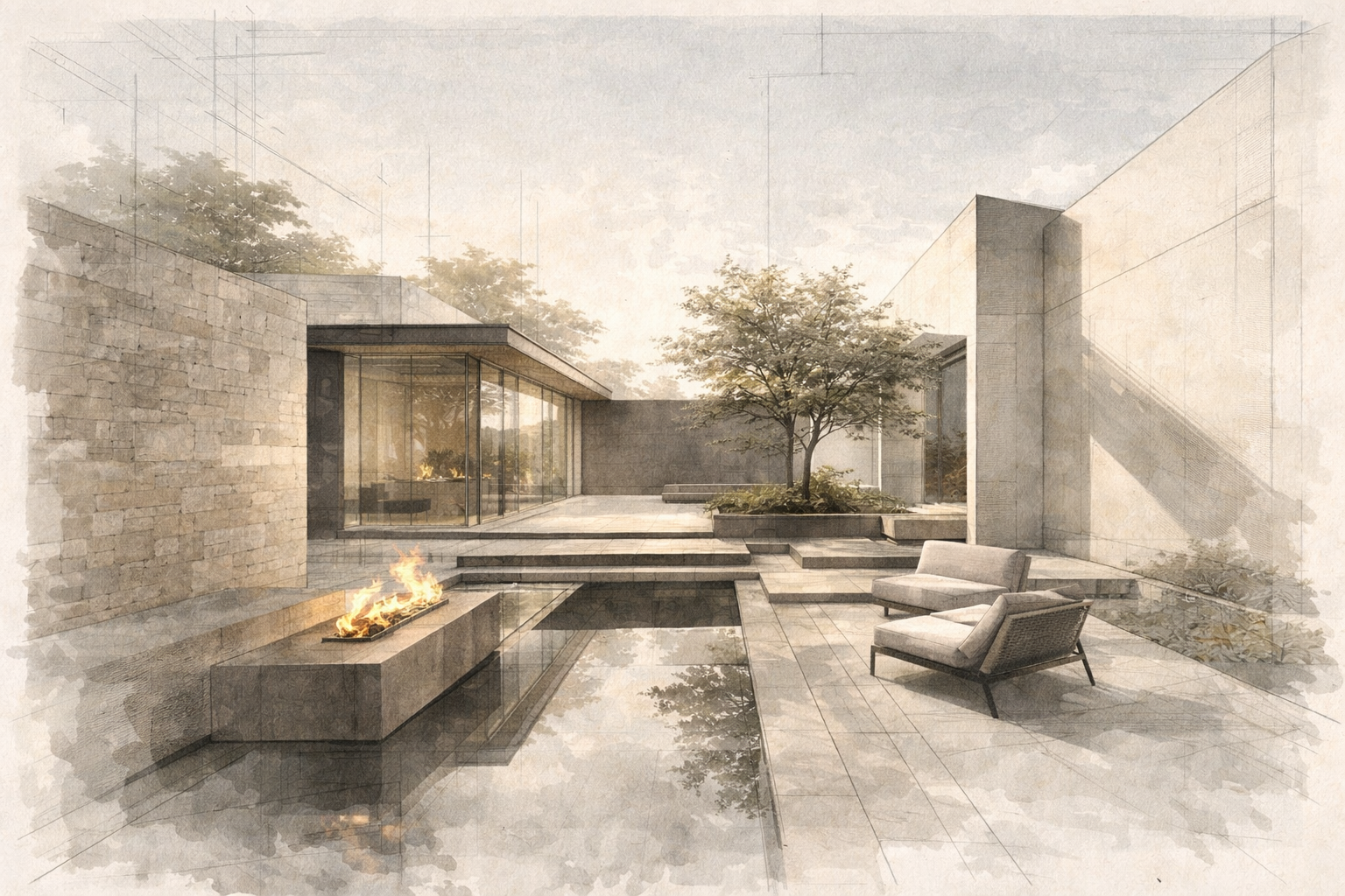 Luxury Interior & Integrated Landscape Design in Lake Norman