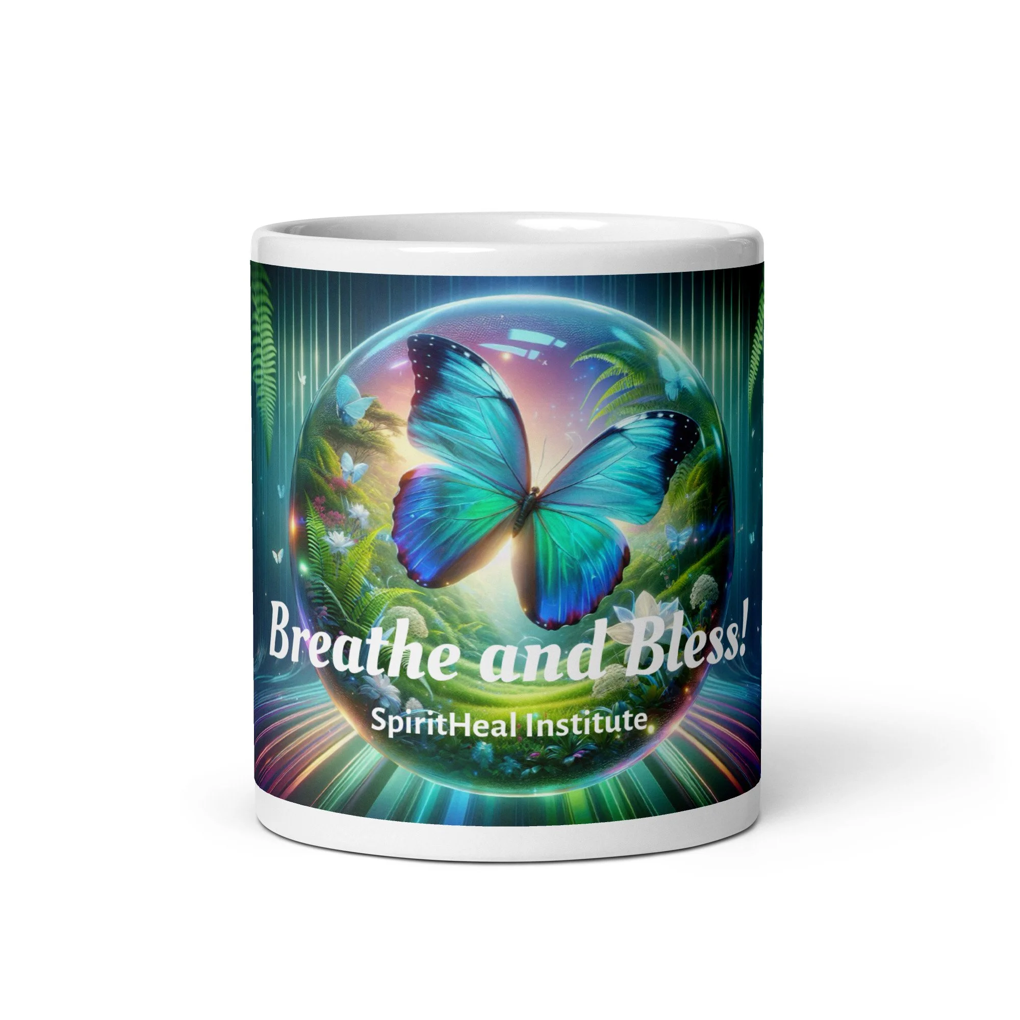 White glossy mug